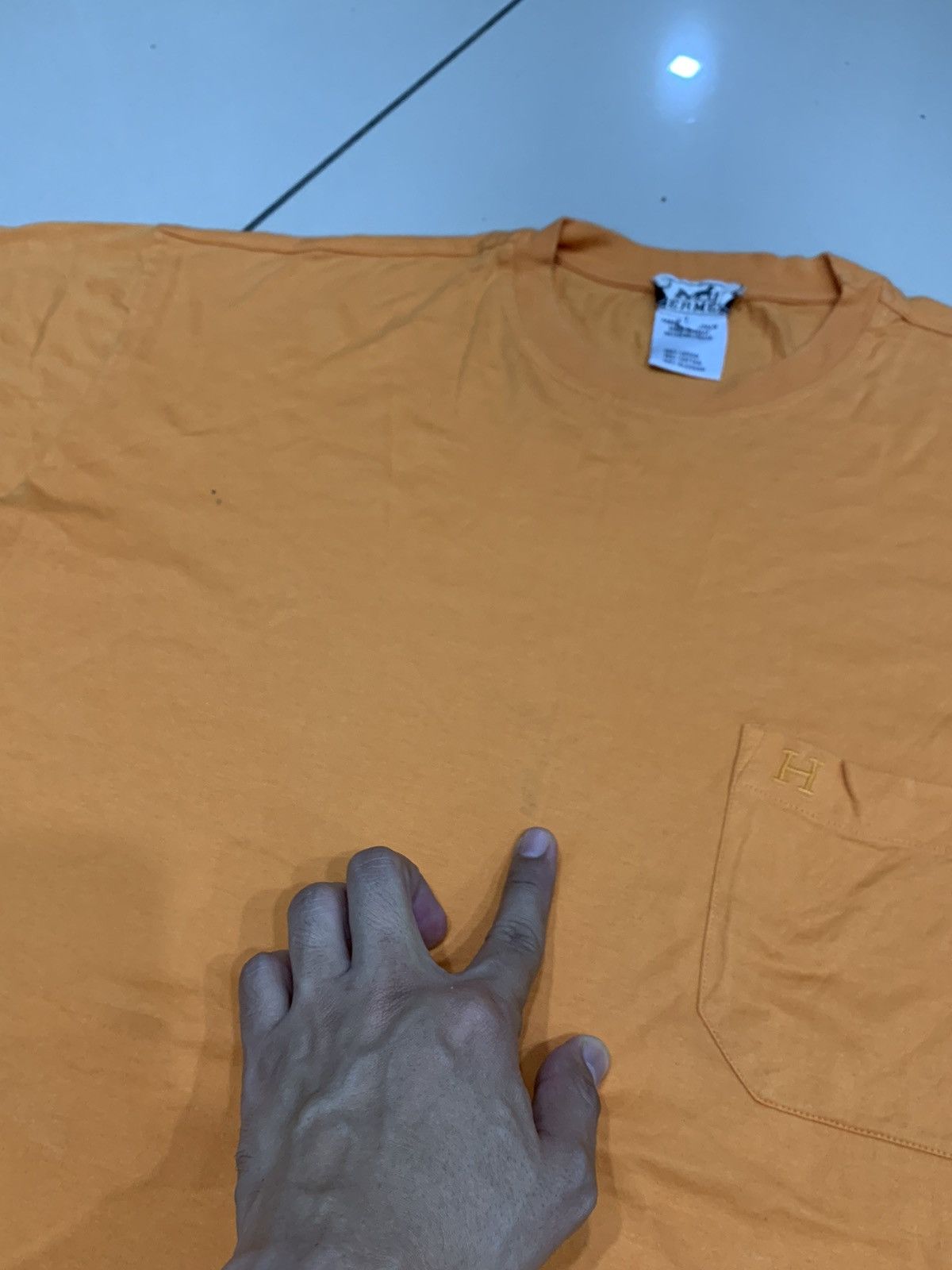 Hermes × Vintage VINTAGE HERMES SINGLE STITCHES SHIRT Size US L / EU 52-54 / 3 - 6 Thumbnail