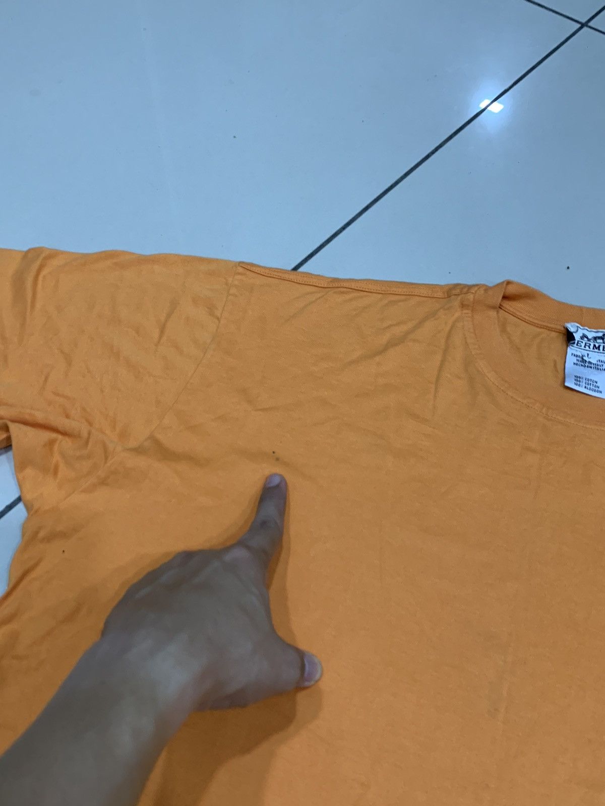 Hermes × Vintage VINTAGE HERMES SINGLE STITCHES SHIRT Size US L / EU 52-54 / 3 - 7 Thumbnail