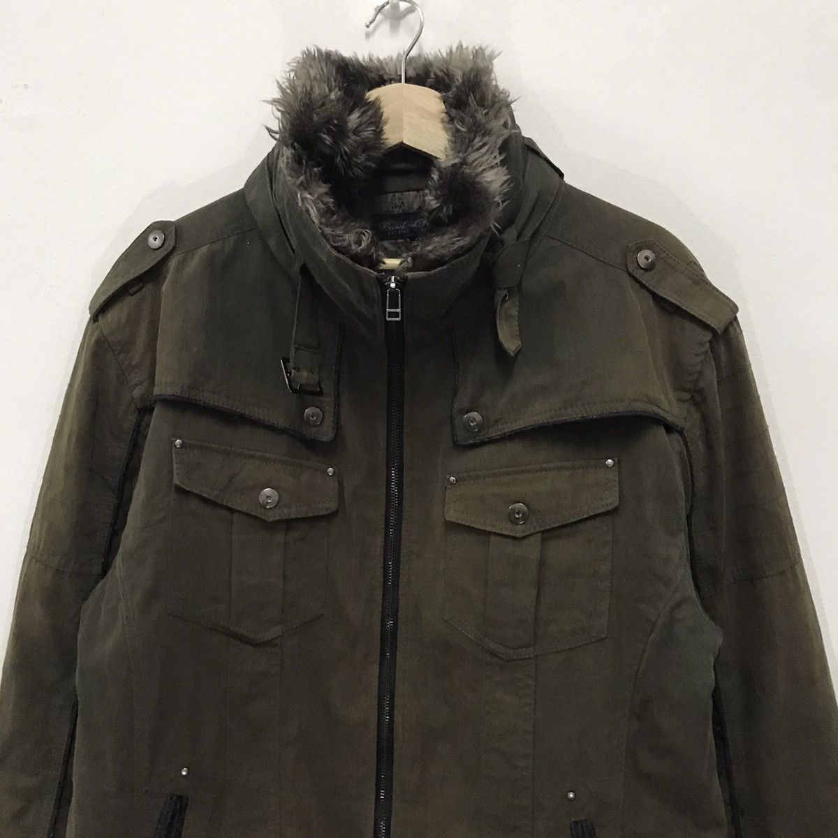 Japanese Brand Vintage Bareback Realdress Tactical Jacket Fur Collar Size US L / EU 52-54 / 3 - 2 Thumbnail