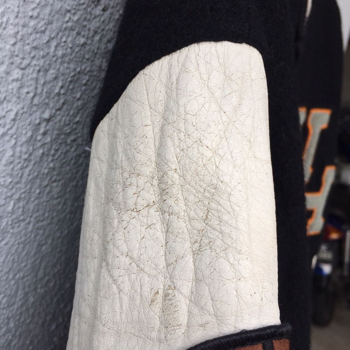 Japanese Brand Vintage Egood Japan Leather Arm Wool Varsity Jacket Size US XL / EU 56 / 4 - 11 Thumbnail