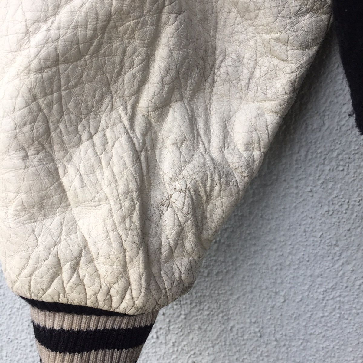 Japanese Brand Vintage Egood Japan Leather Arm Wool Varsity Jacket Size US XL / EU 56 / 4 - 10 Thumbnail