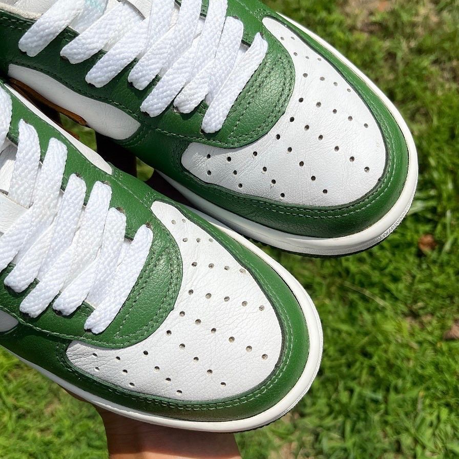 Bape 2001 A Bathing Ape Green/Orange Leather Bapesta Size US 7 / EU 40 - 4 Thumbnail