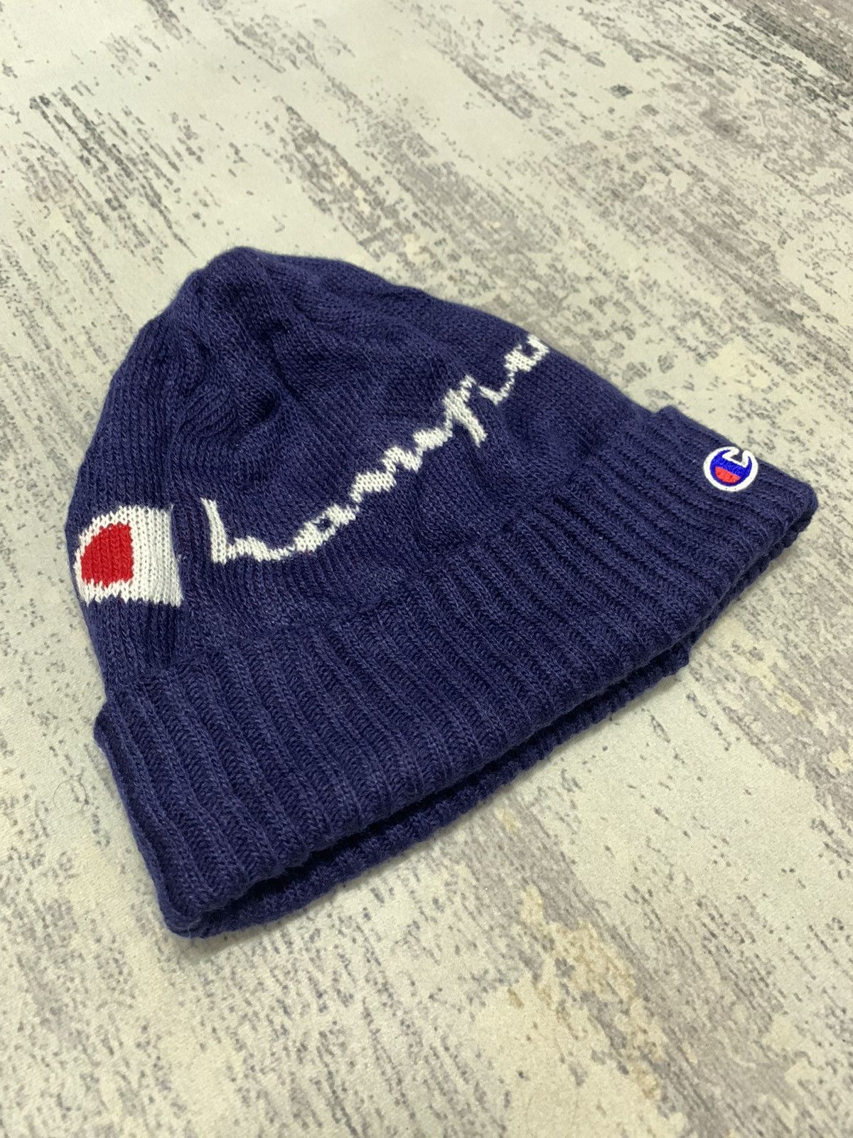 Champion Vintage Y2K Champion Big Logo Spell Out Beanie Hat Size ONE SIZE - 7 Thumbnail