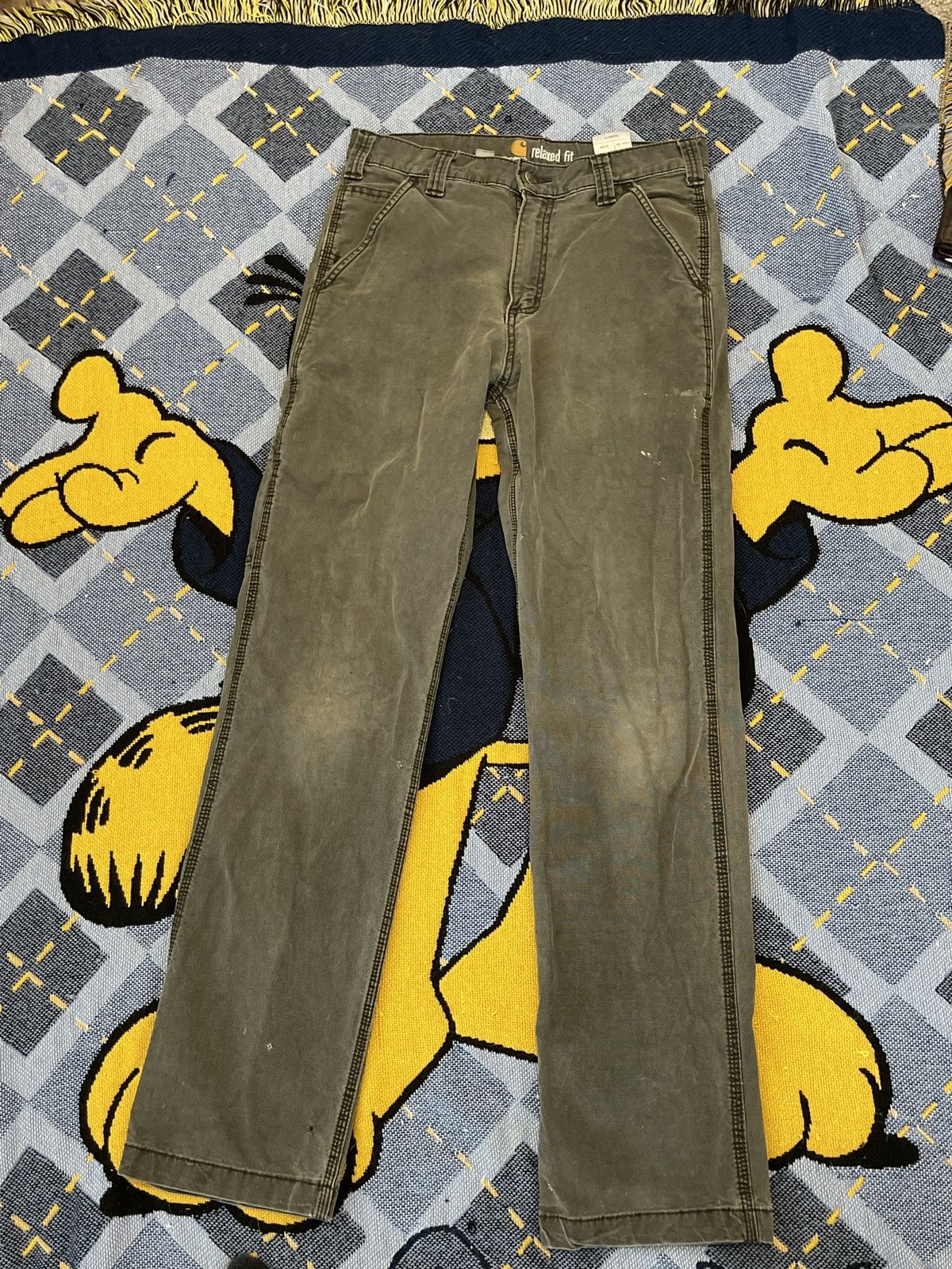 Carhartt Vintage grey carhartt carpenter pants Size US 30 / EU 46 - 1 Thumbnail
