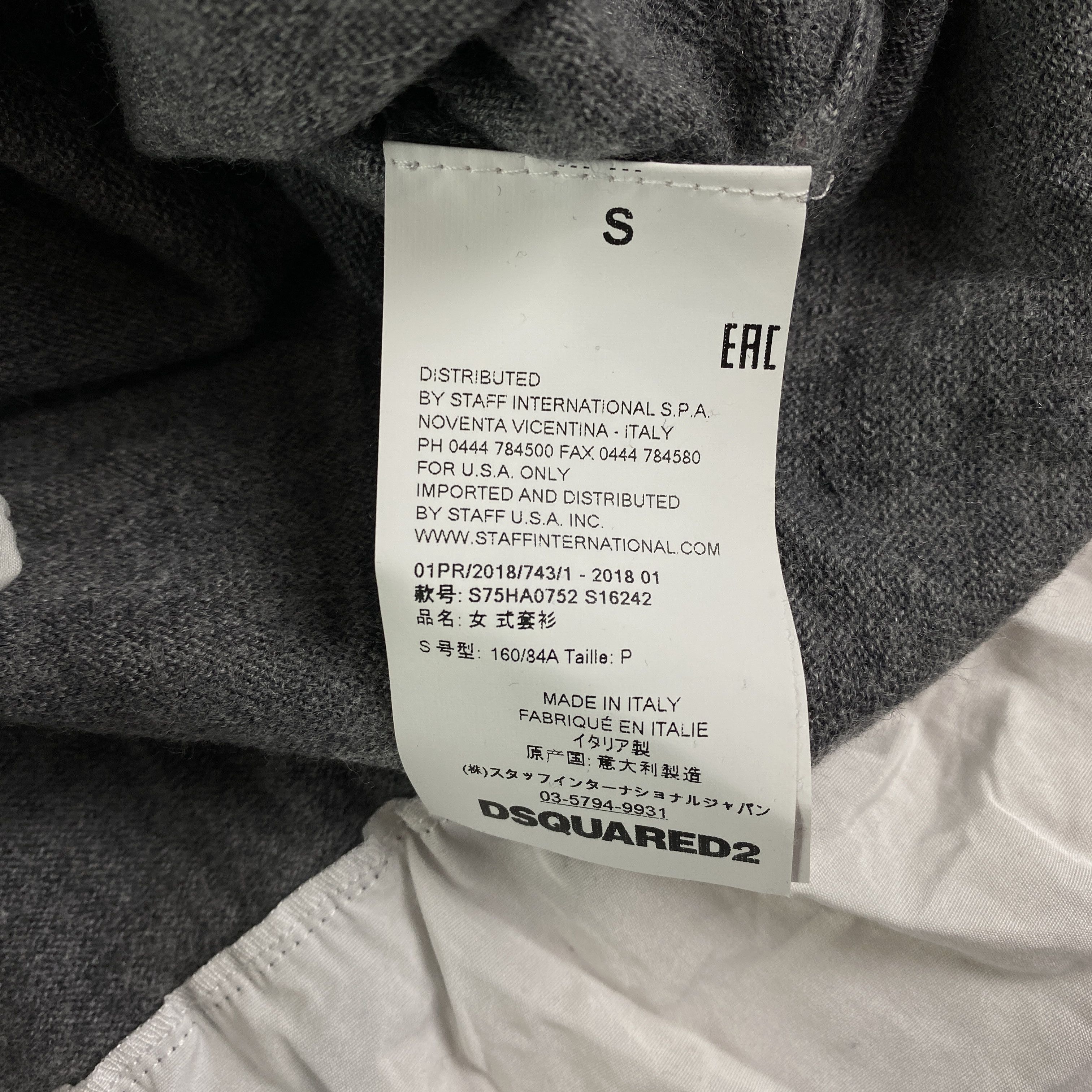 Dsquared2 Women’s Sweatshirt Top Dsquared 2 Big Logo Size S Size S / US 4 / IT 40 - 6 Thumbnail