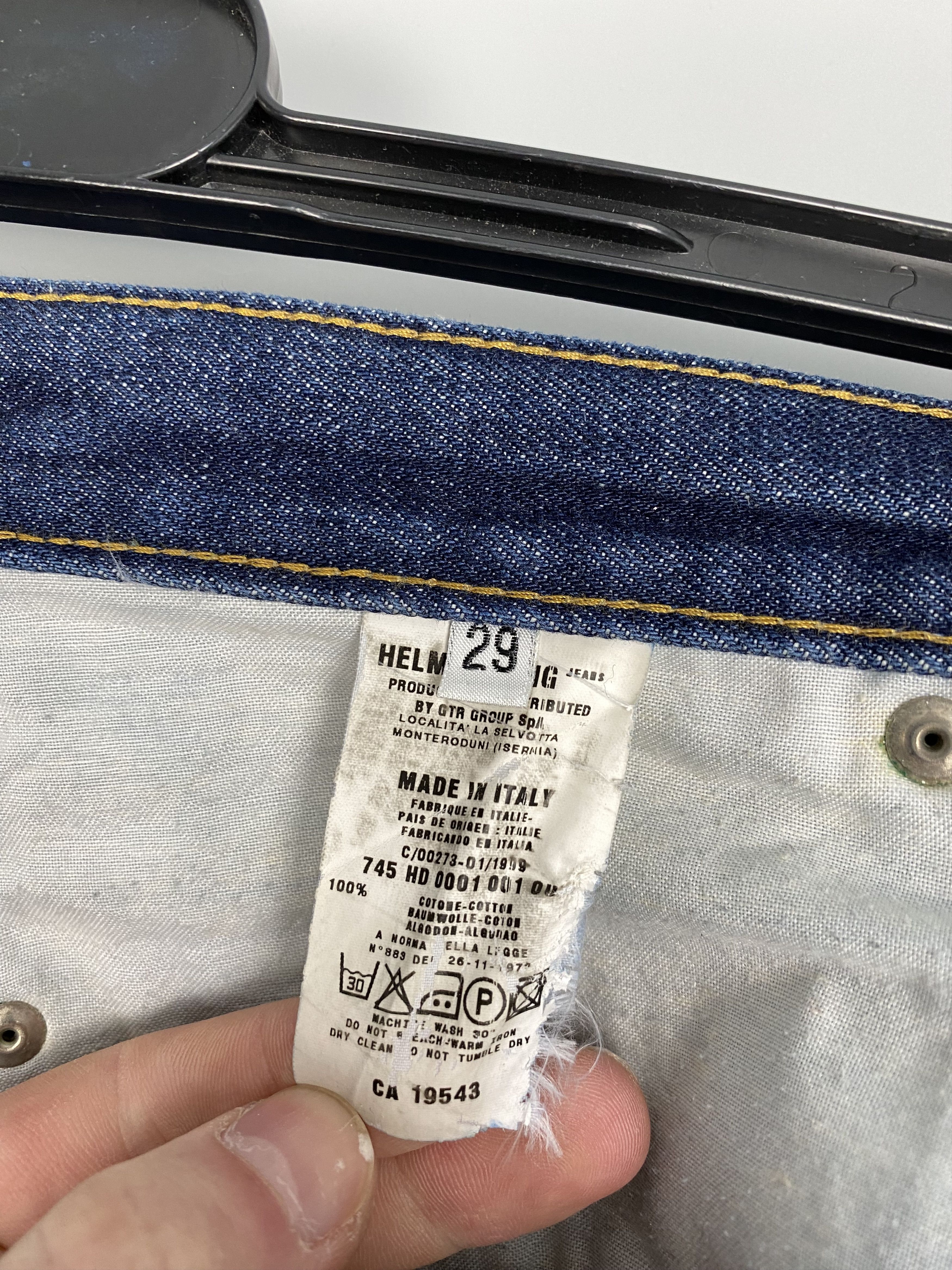 1999 Vintage Helmut Lang Italian Cut Classic Denim RARE