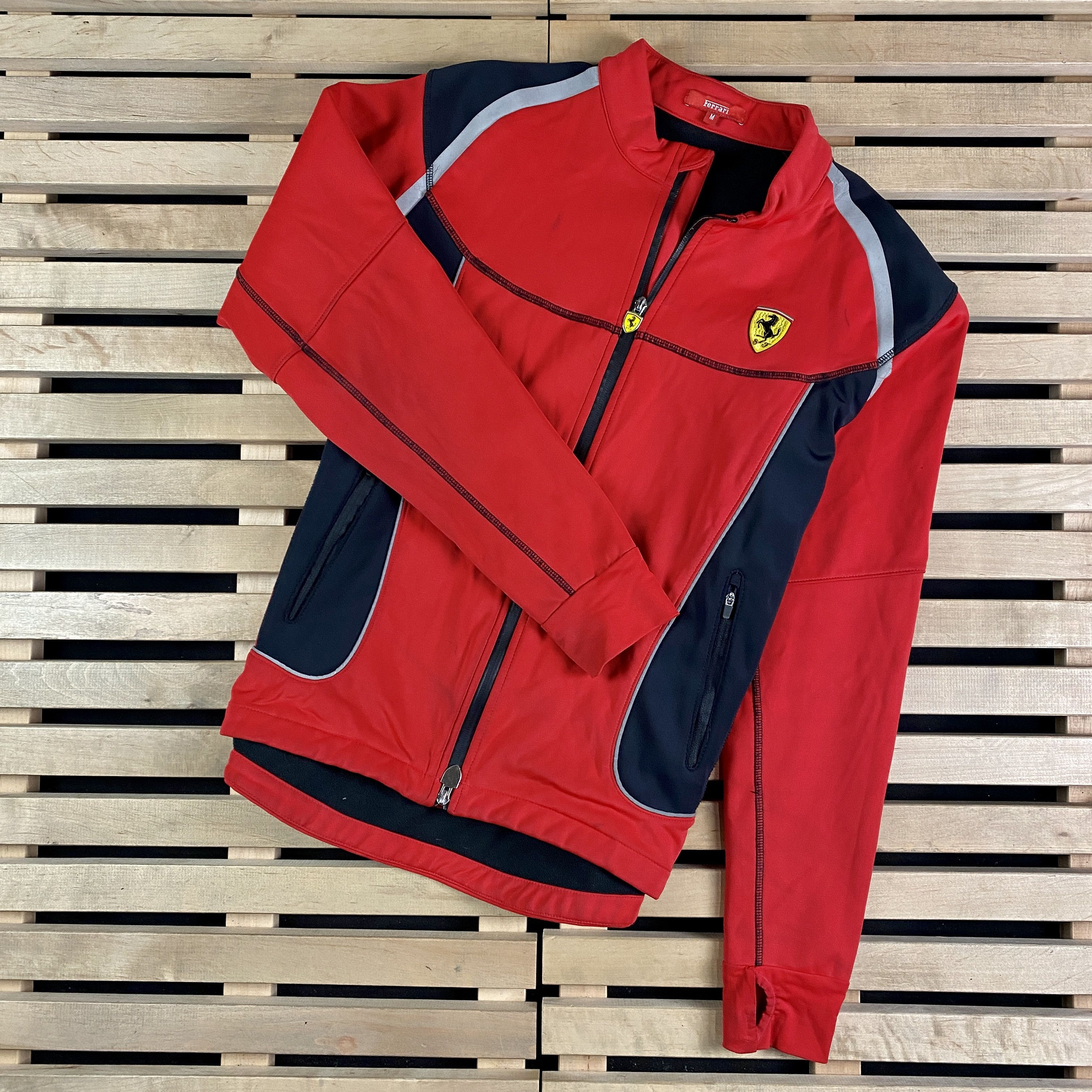 Vintage Ferrari popular Windbreaker Bomber Jacket Mens Size Large