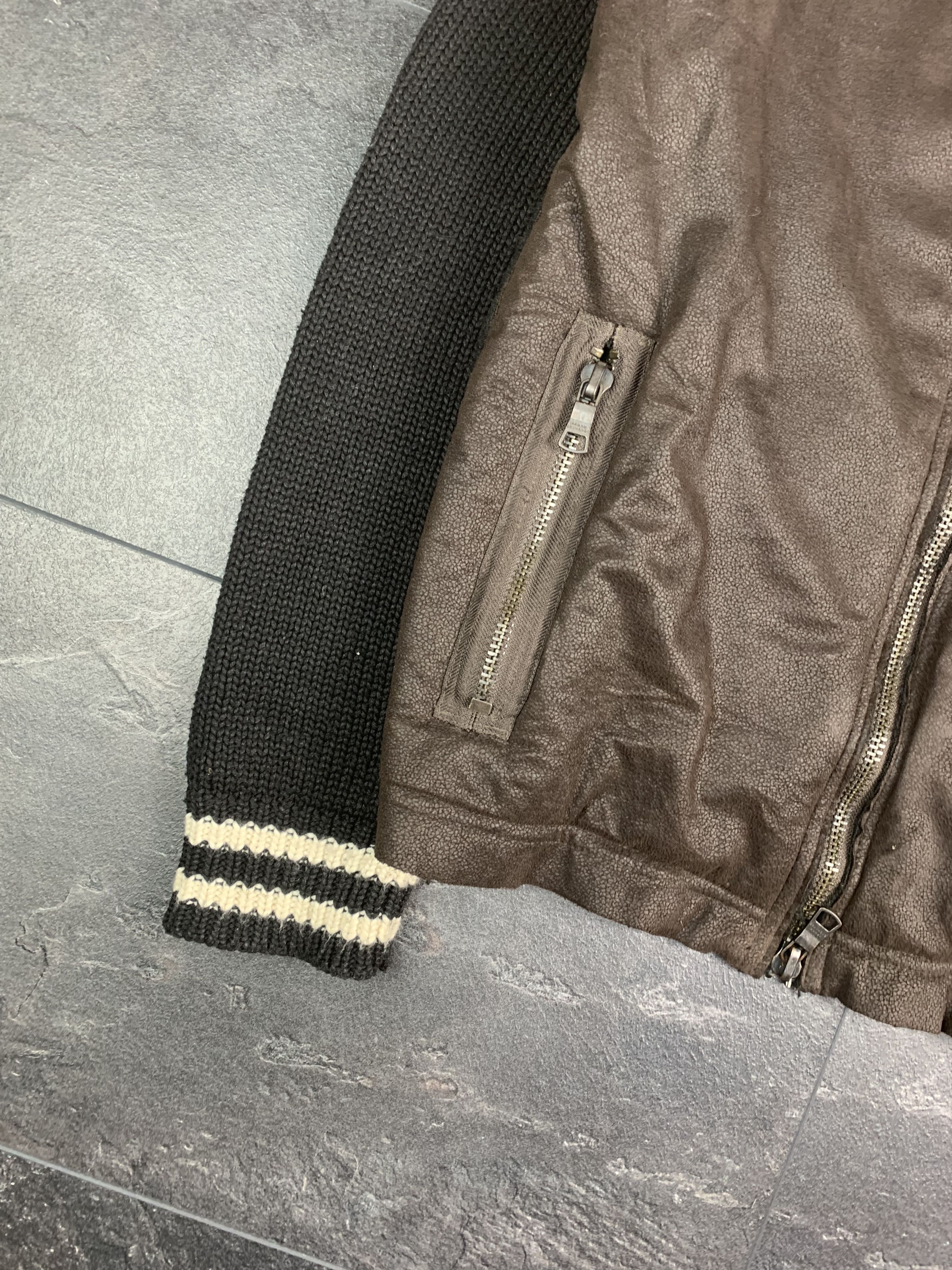 Armani Exchange × Vintage Armani Exchange vintage light jacket knitted leather M Size US M / EU 48-50 / 2 - 4 Thumbnail