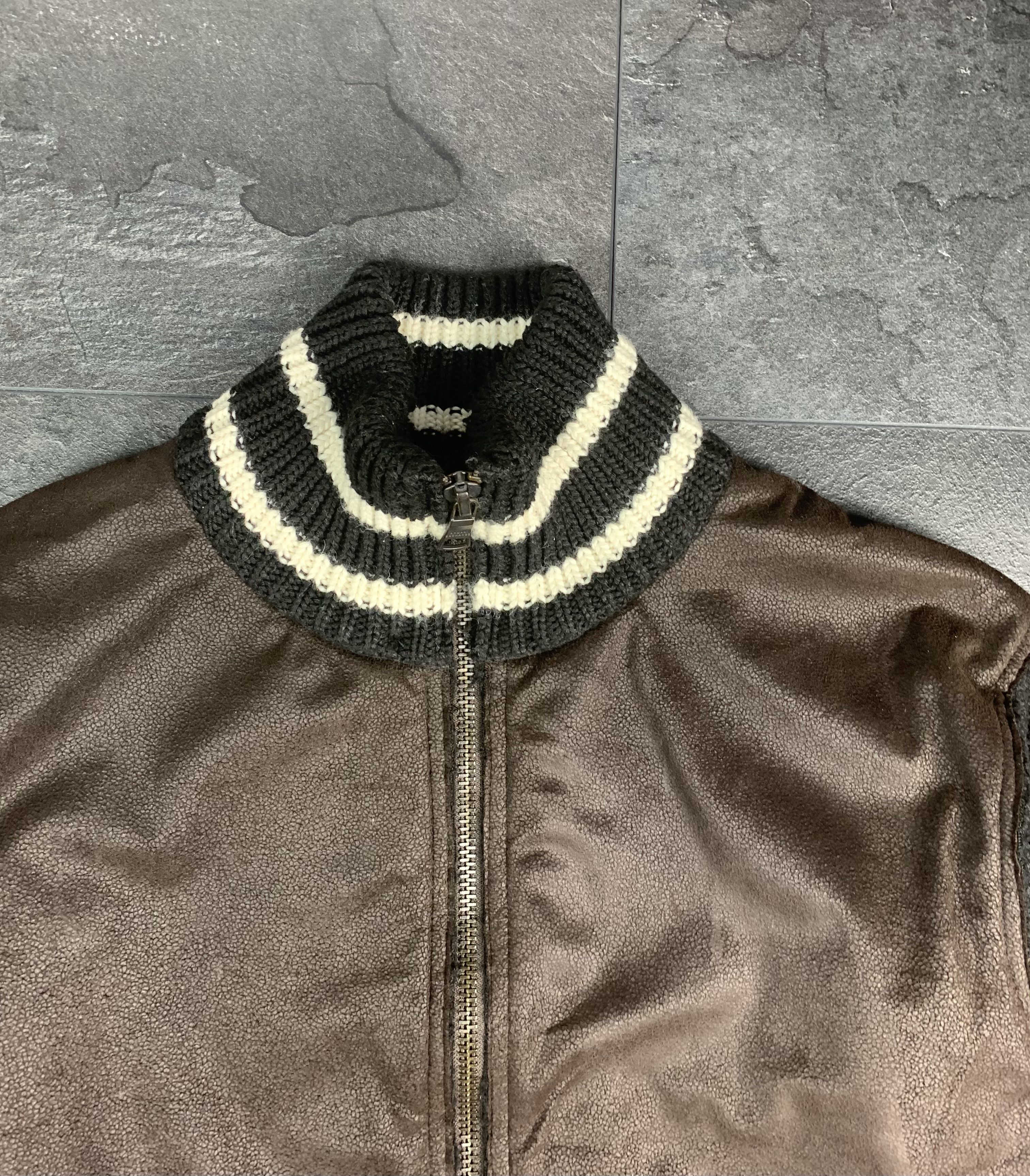 Armani Exchange × Vintage Armani Exchange vintage light jacket knitted leather M Size US M / EU 48-50 / 2 - 2 Thumbnail