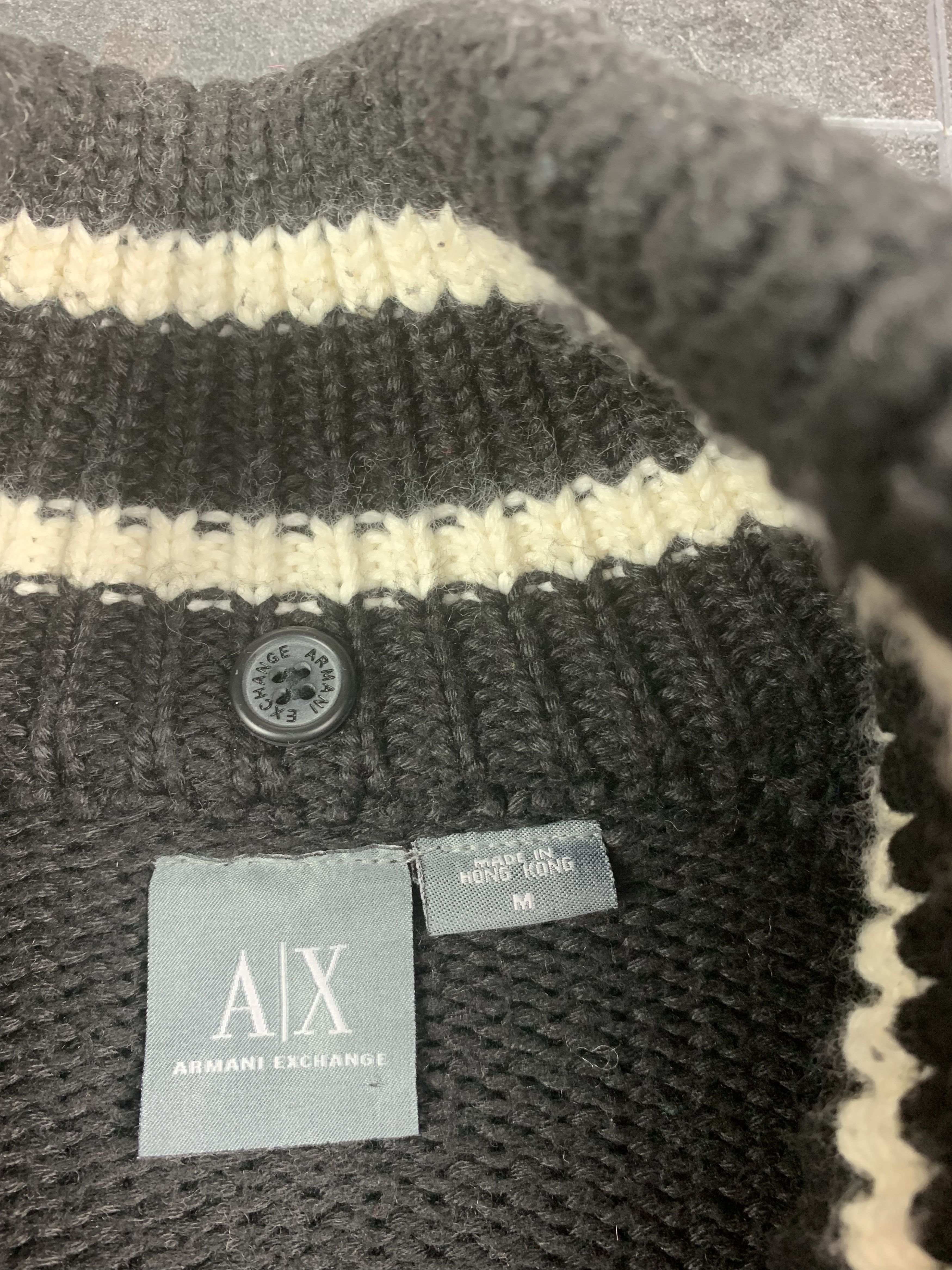 Armani Exchange × Vintage Armani Exchange vintage light jacket knitted leather M Size US M / EU 48-50 / 2 - 6 Thumbnail