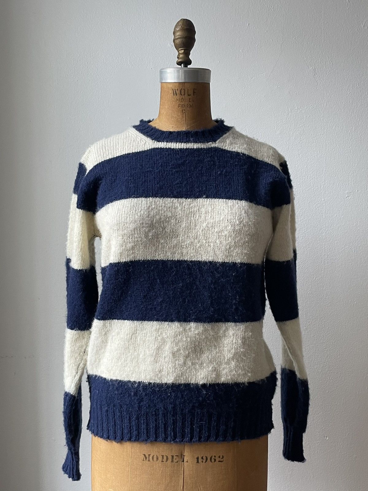 Drake's Striped Pure Wool Sweater, Extra Small Size US XS / EU 42 / 0 - 1 Thumbnail