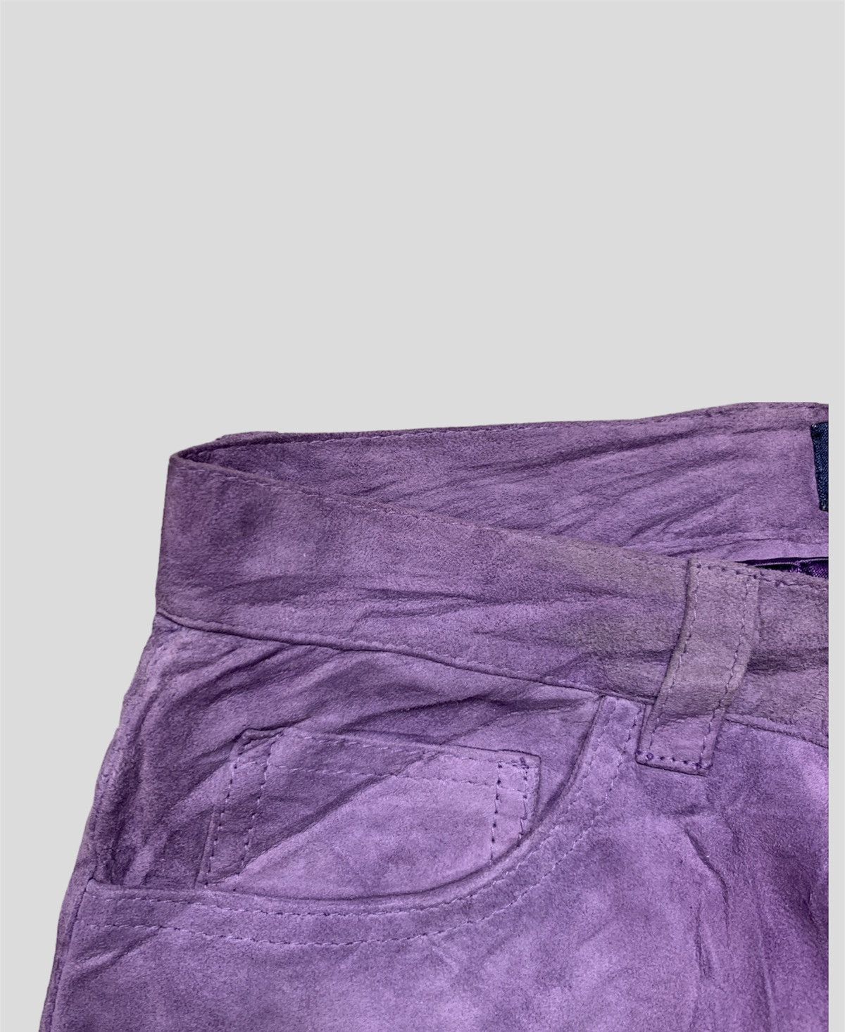 Genuine Leather × Ralph Lauren × Vintage Vintage 90s Ralph Lauren Suede Leather Pants Size 28" / US 6 / IT 42 - 7 Thumbnail