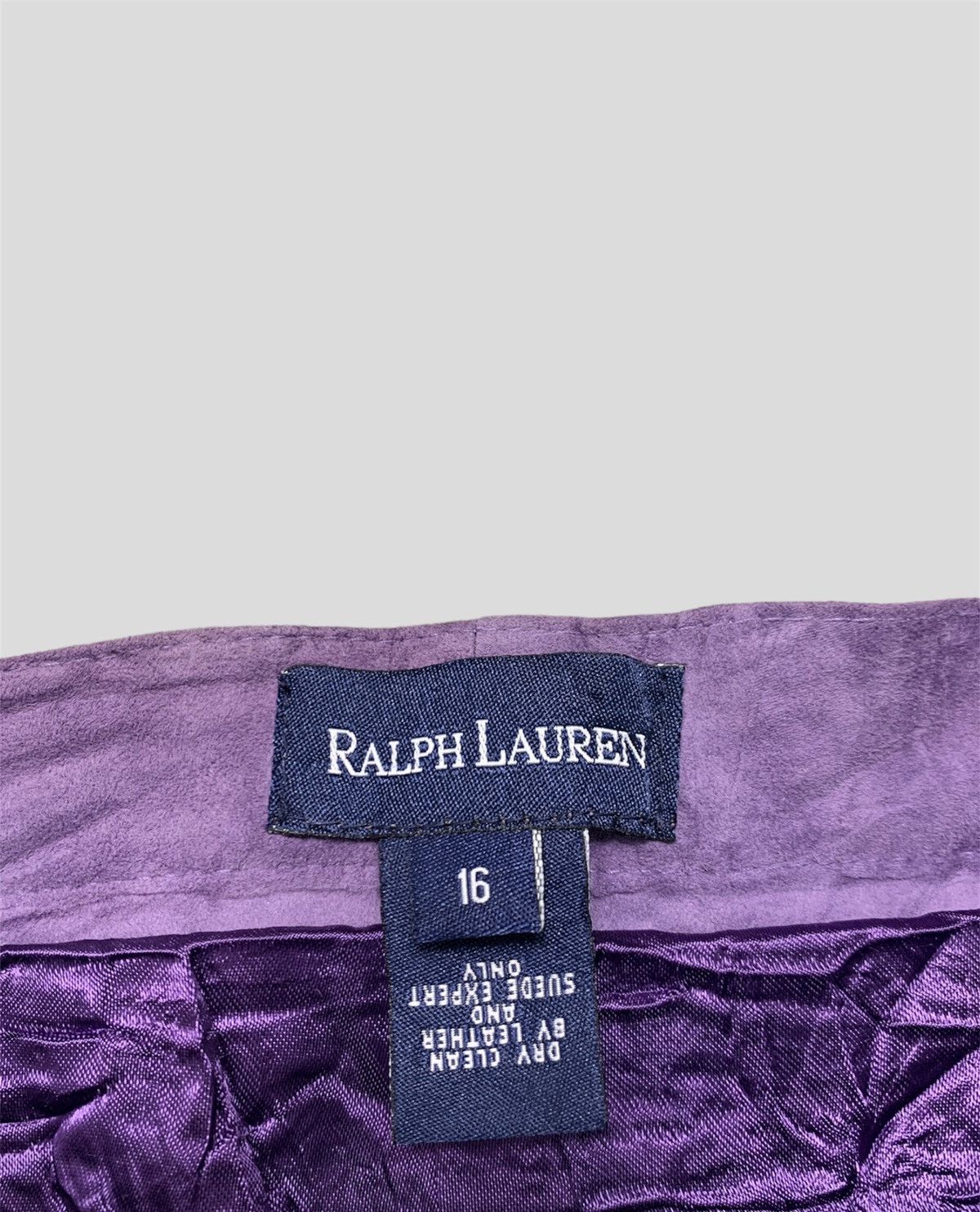 Genuine Leather × Ralph Lauren × Vintage Vintage 90s Ralph Lauren Suede Leather Pants Size 28" / US 6 / IT 42 - 9 Thumbnail