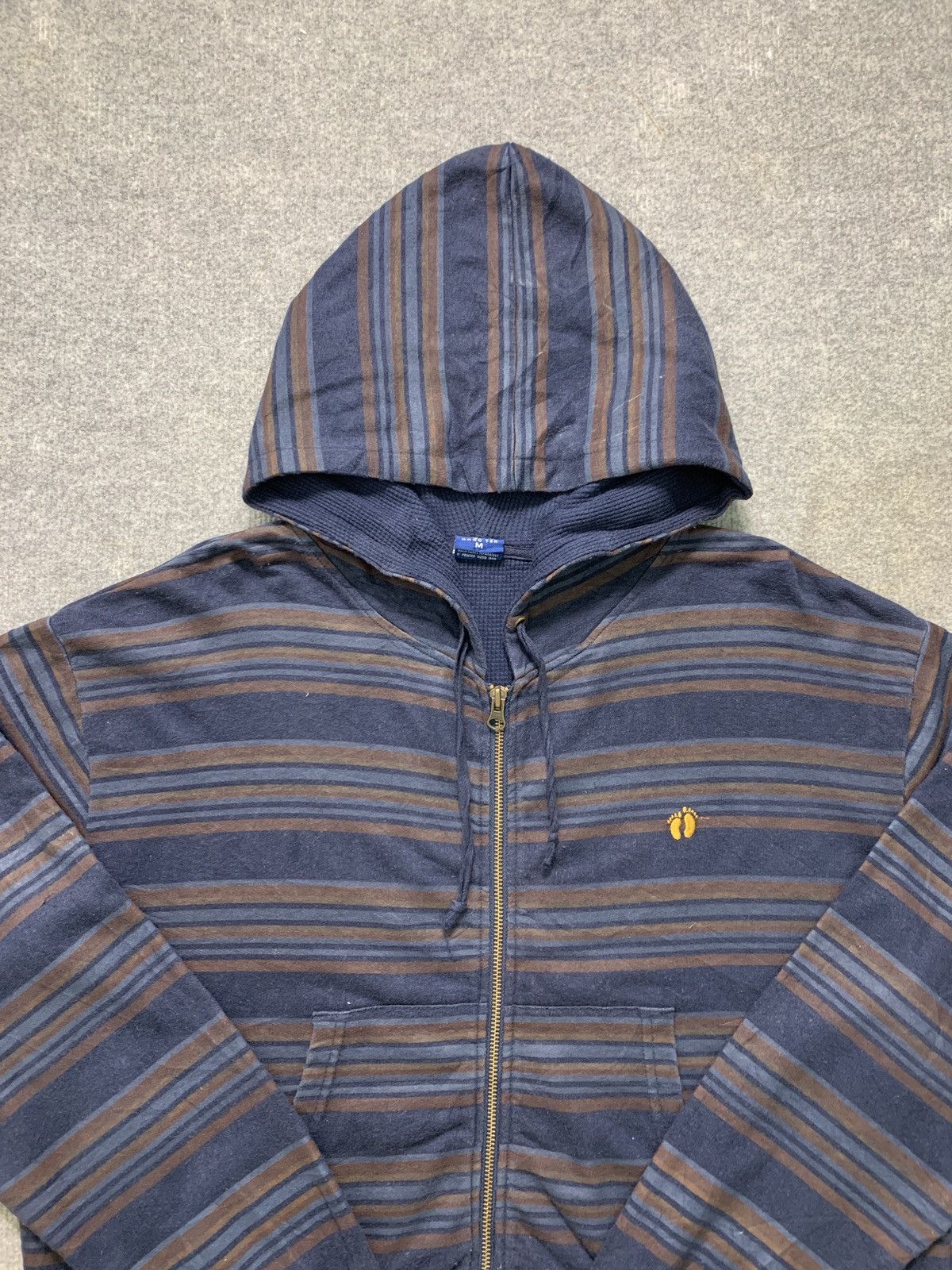 Hang Ten × Vintage Vintage 90s Hang Ten Striped Hoodie Size US M / EU 48-50 / 2 - 3 Thumbnail
