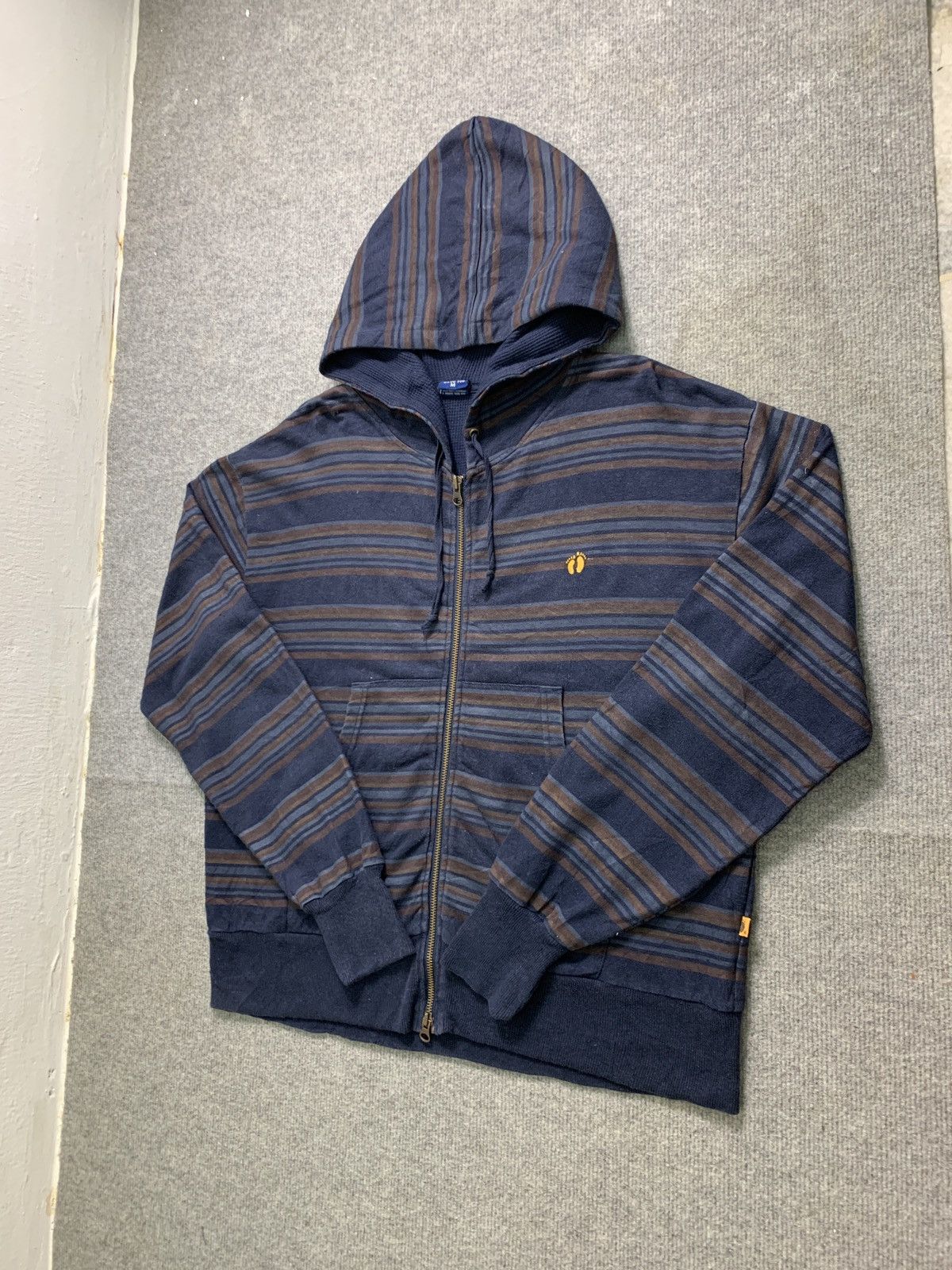 Hang Ten × Vintage Vintage 90s Hang Ten Striped Hoodie Size US M / EU 48-50 / 2 - 2 Thumbnail