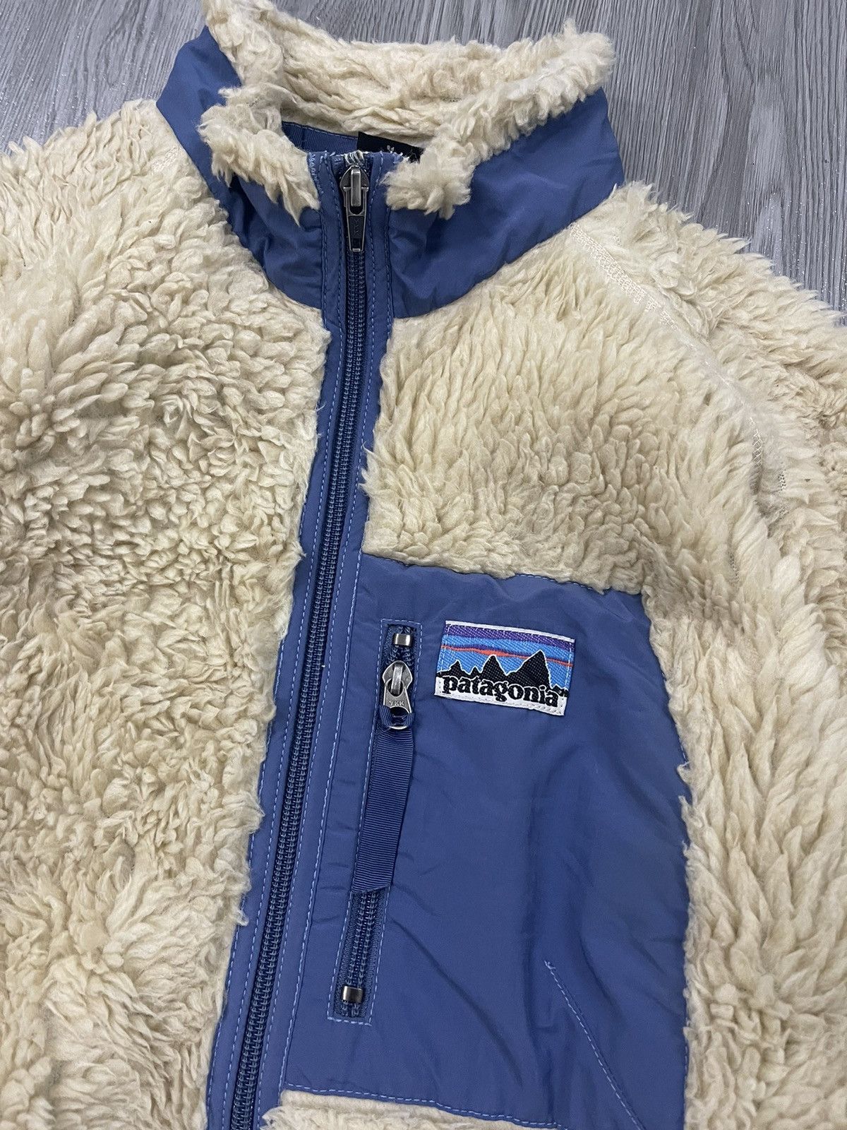 Patagonia × Vintage Vintage Patagonia Retro Deep Pile Jacket XL (14) ladies kids Size XS / US 0-2 / IT 36-38 - 3 Thumbnail