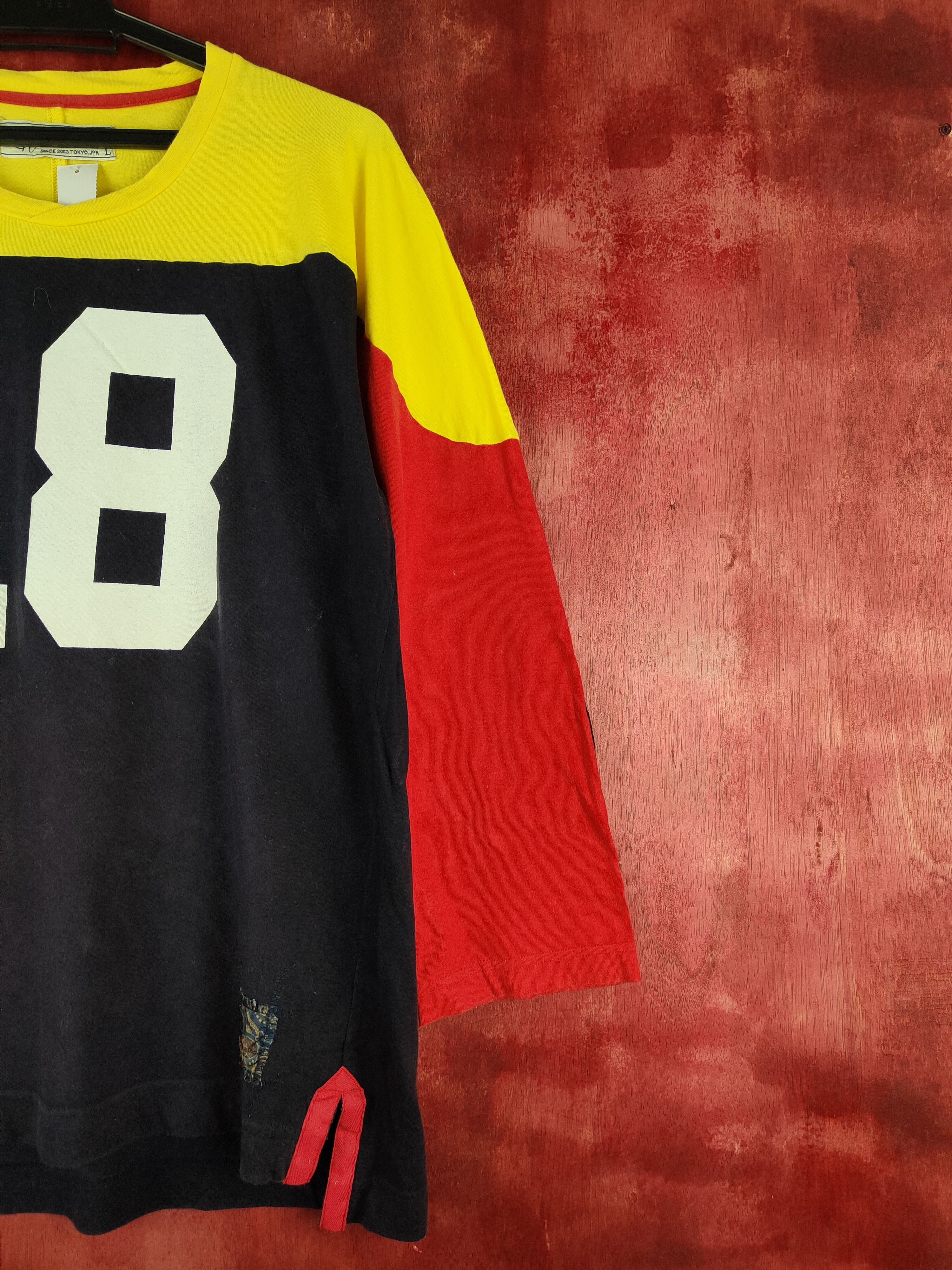 Japanese Brand Ciname Dark Blue/Yellow Long Sleeve T-shirt #S675 Size US L / EU 52-54 / 3 - 6 Thumbnail