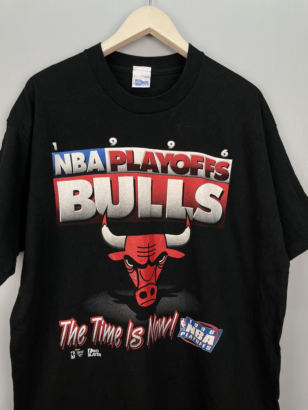 NBA Vintage 90s Chicago Bulls NBA 1996 playoff t shirt Size US L / EU 52-54 / 3 - 3 Thumbnail