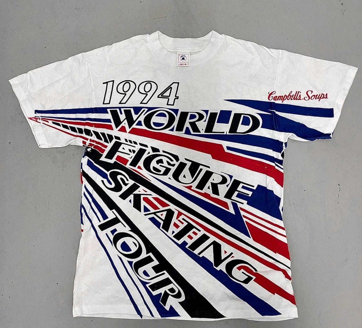 Vintage 1994 All Over Print World Figure Skating Tour