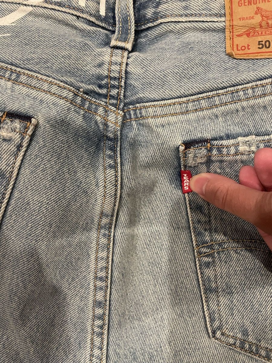 DENIM TEARS × Virgil Abloh Denim Tears Virgil Abloh Message In A Tear Embroidered Size US 31 - 4 Thumbnail