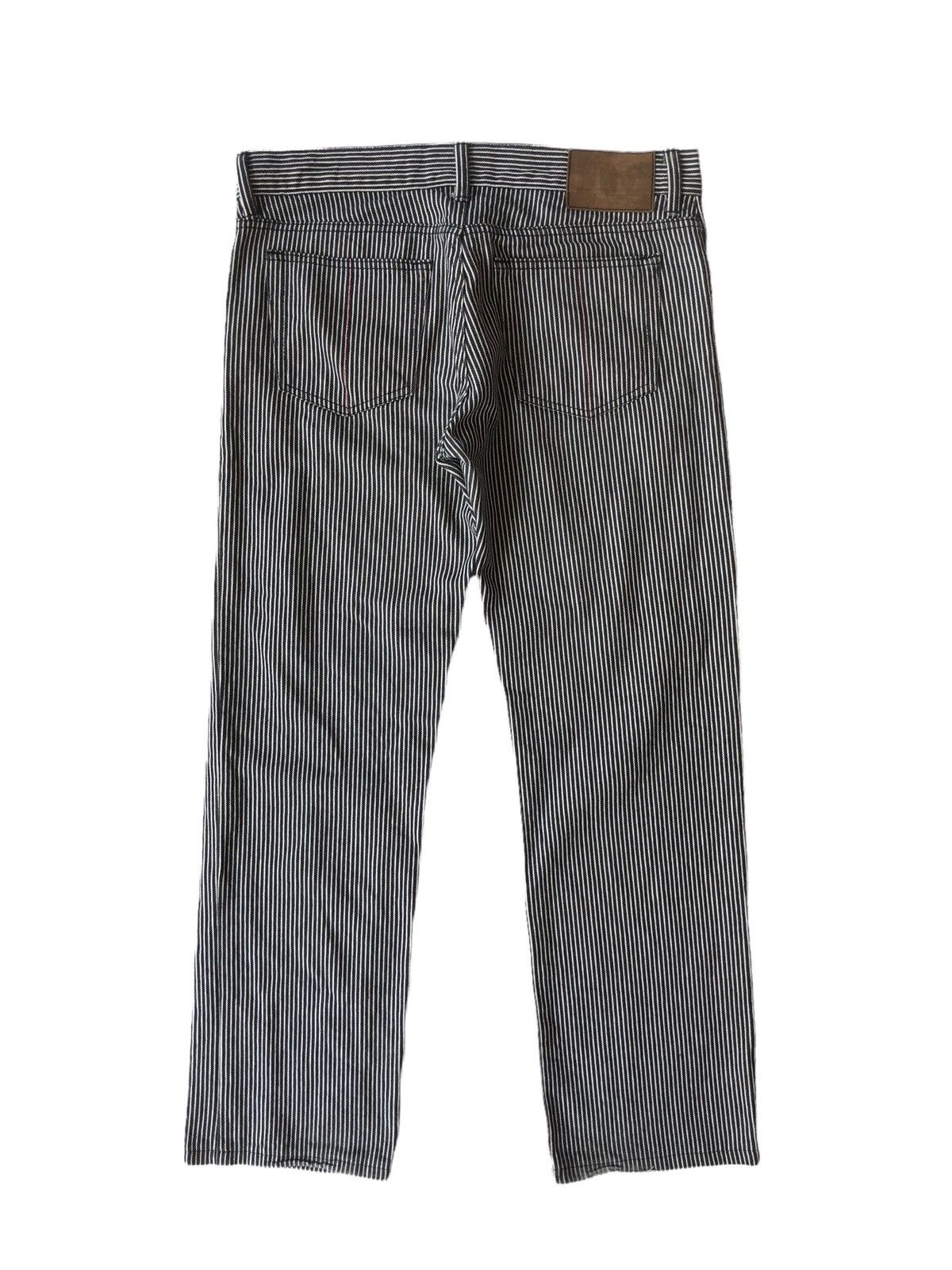Le Grande Bleu (L.G.B.) GRAIL🔥OG Le Grand Bleu 🇯🇵 Rockabilly Striped Weird Denim Size US 35 - 1 Thumbnail