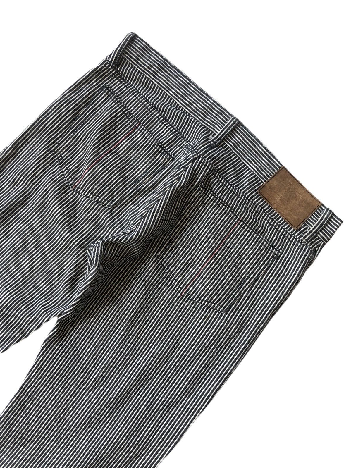 Le Grande Bleu (L.G.B.) GRAIL🔥OG Le Grand Bleu 🇯🇵 Rockabilly Striped Weird Denim Size US 35 - 3 Thumbnail