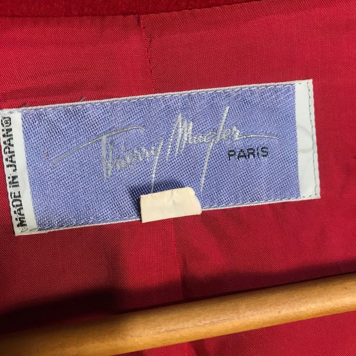Thierry Mugler Thierry mugler red double breasted wool jacket Size L / US 10 / IT 46 - 4 Thumbnail
