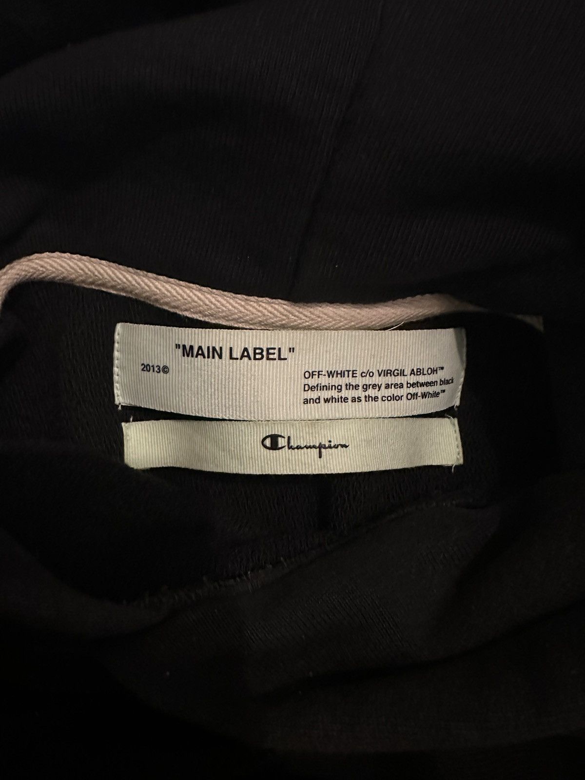 Off-White Off-White Champion hoodie black Size US XXS / EU 40 - 6 Thumbnail
