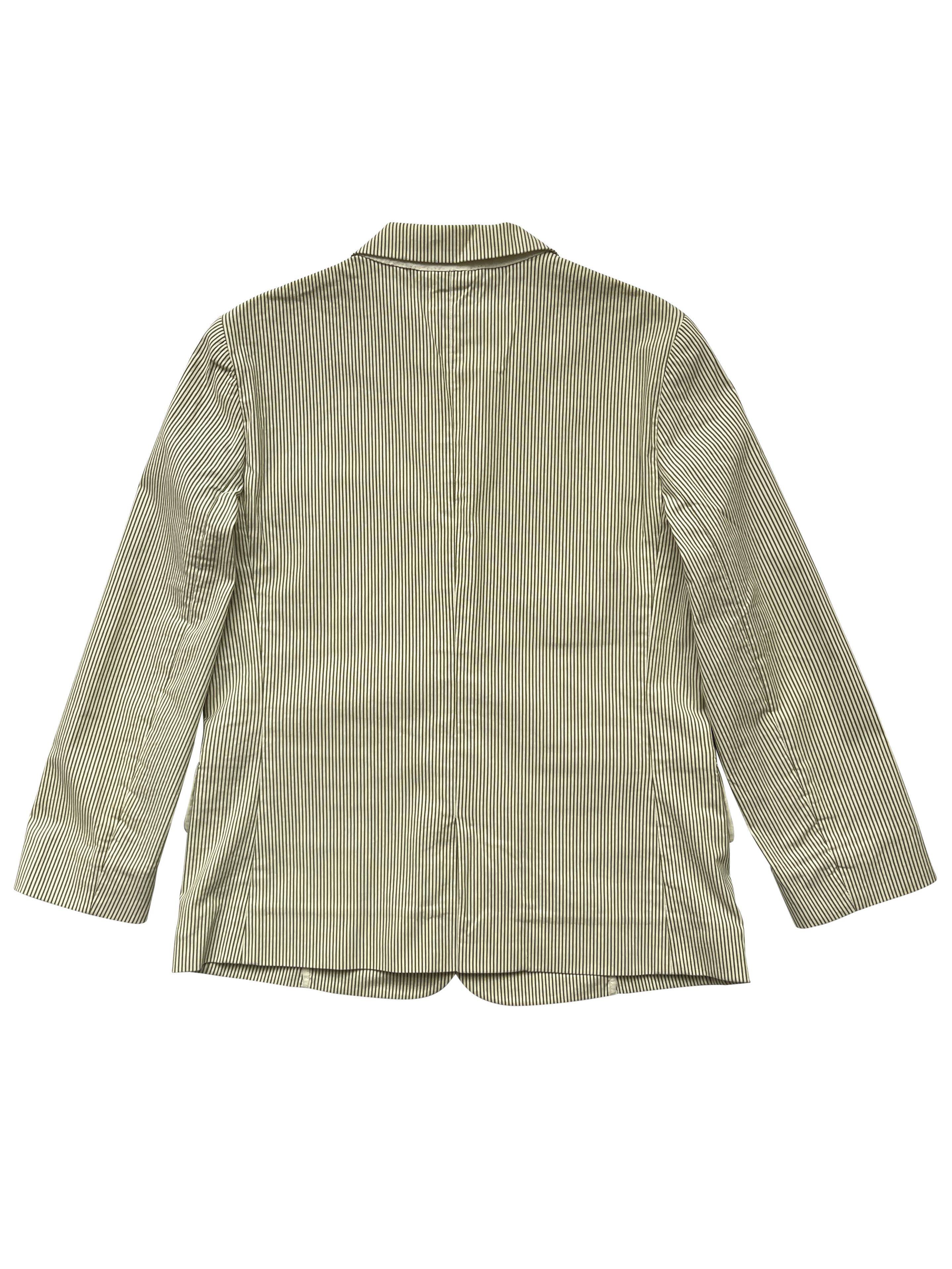 Helmut Lang ⚡️QUICK SALE⚡️2000's Helmut Lang Striped Blazer Jacket Size M / US 6-8 / IT 42-44 - 2 Thumbnail