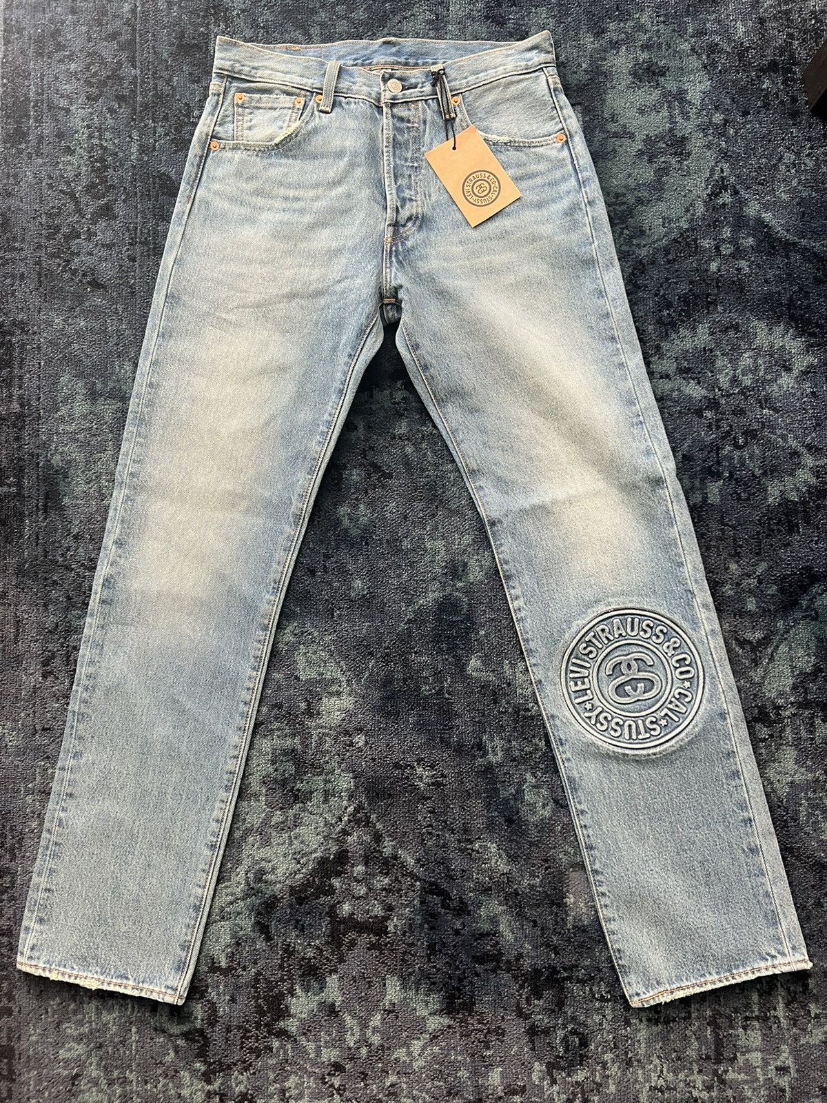 Stussy Stussy & Levi's Embossed 501 Jean | Grailed