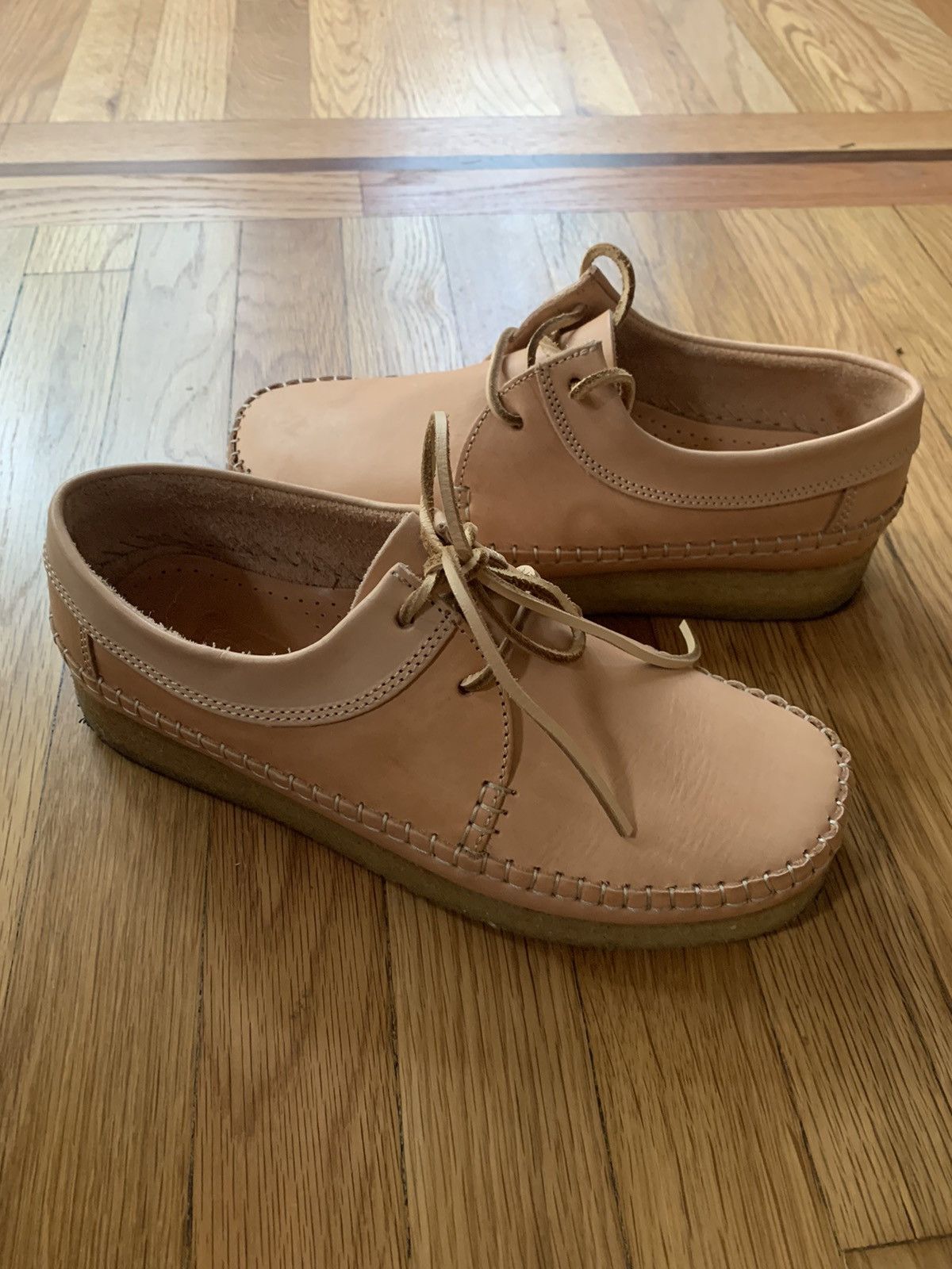Veg Tan Clark’s Weaver Wallabee Made in Italy 7 Worn once