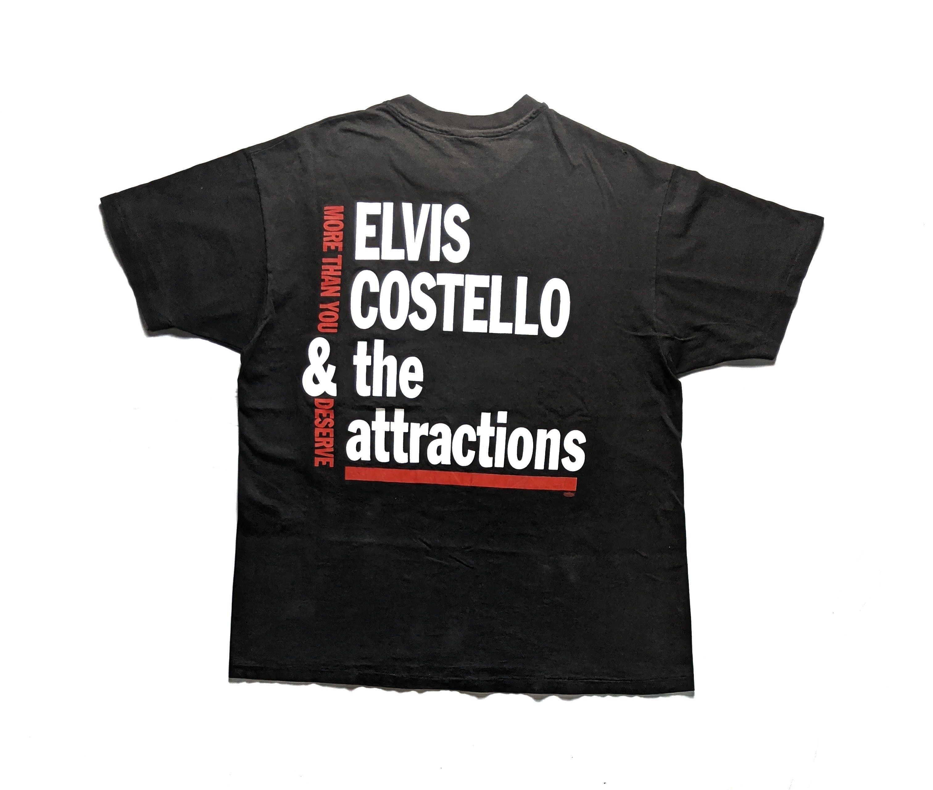 Band Tees Vintage 90's Elvis Costello & The Attraction T Shirt Size US XL / EU 56 / 4 - 4 Thumbnail