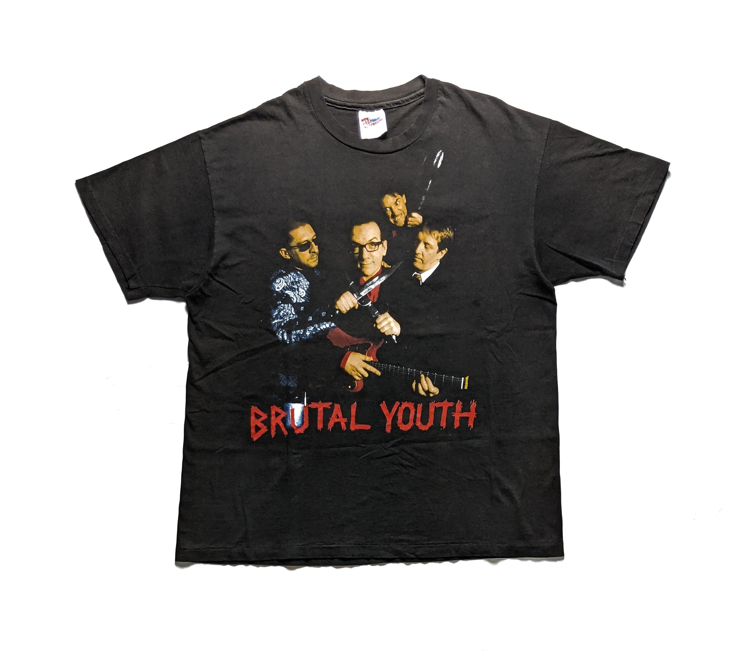 Band Tees Vintage 90's Elvis Costello & The Attraction T Shirt Size US XL / EU 56 / 4 - 1 Thumbnail