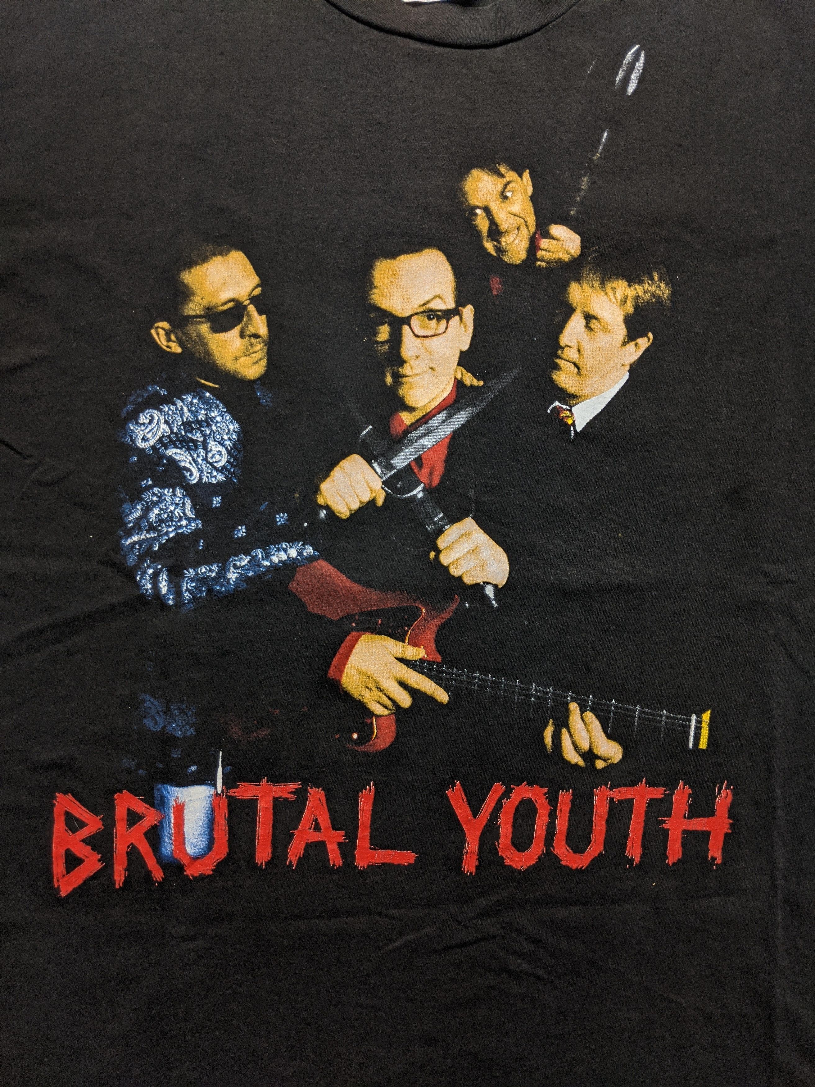 Band Tees Vintage 90's Elvis Costello & The Attraction T Shirt Size US XL / EU 56 / 4 - 2 Thumbnail