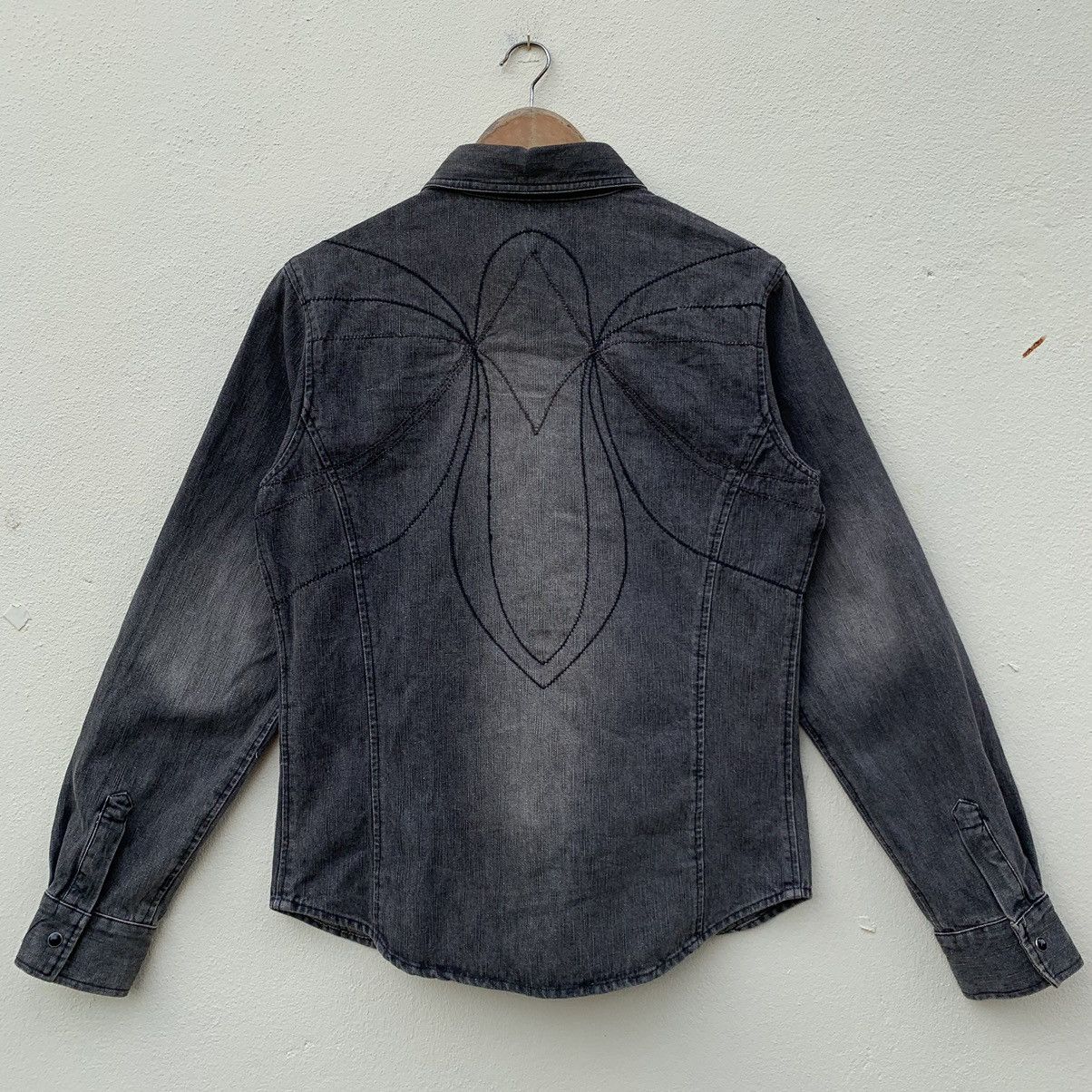 In The Attic × Japanese Brand IN THE ATTIC HOMME JAPAN SNAP MARBLE BUTTON MARBLE SHIRT Size US L / EU 52-54 / 3 - 7 Thumbnail