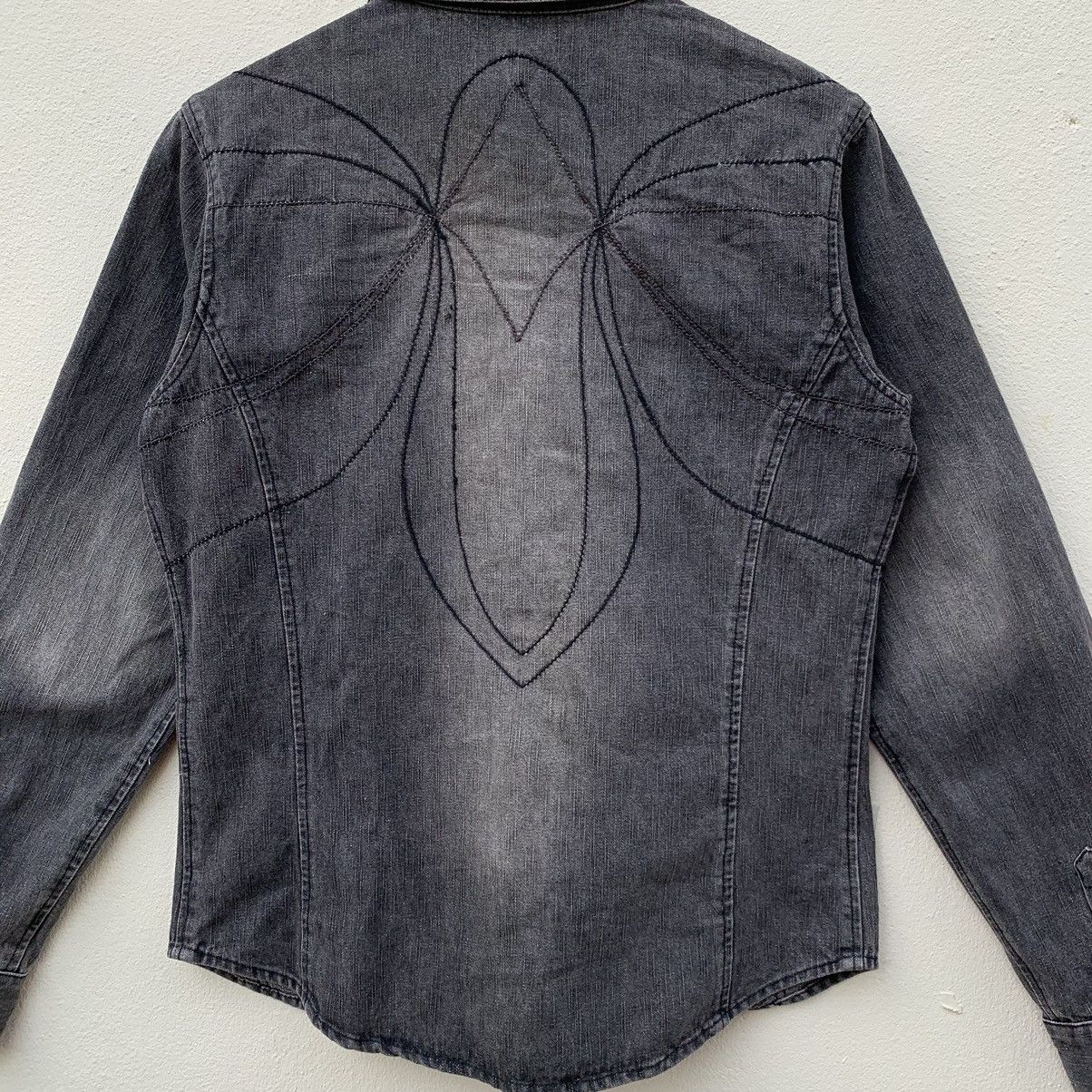 In The Attic × Japanese Brand IN THE ATTIC HOMME JAPAN SNAP MARBLE BUTTON MARBLE SHIRT Size US L / EU 52-54 / 3 - 9 Thumbnail