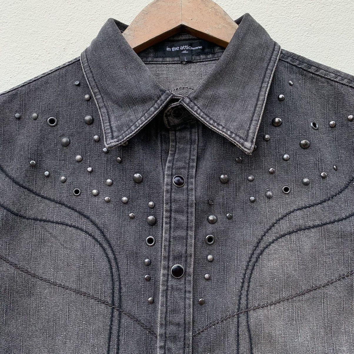In The Attic × Japanese Brand IN THE ATTIC HOMME JAPAN SNAP MARBLE BUTTON MARBLE SHIRT Size US L / EU 52-54 / 3 - 6 Thumbnail