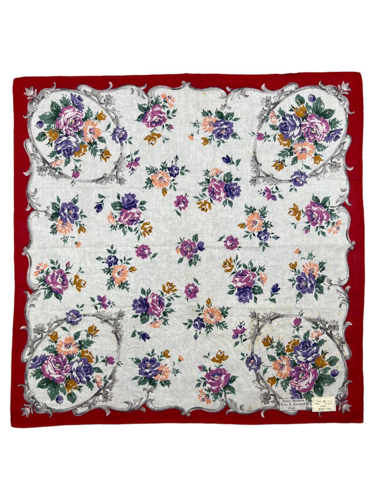 Beverly Hills Polo Club Santa Barbara Polo & Racquet Club Handkerchief Neckerchief Size ONE SIZE - 2 Thumbnail