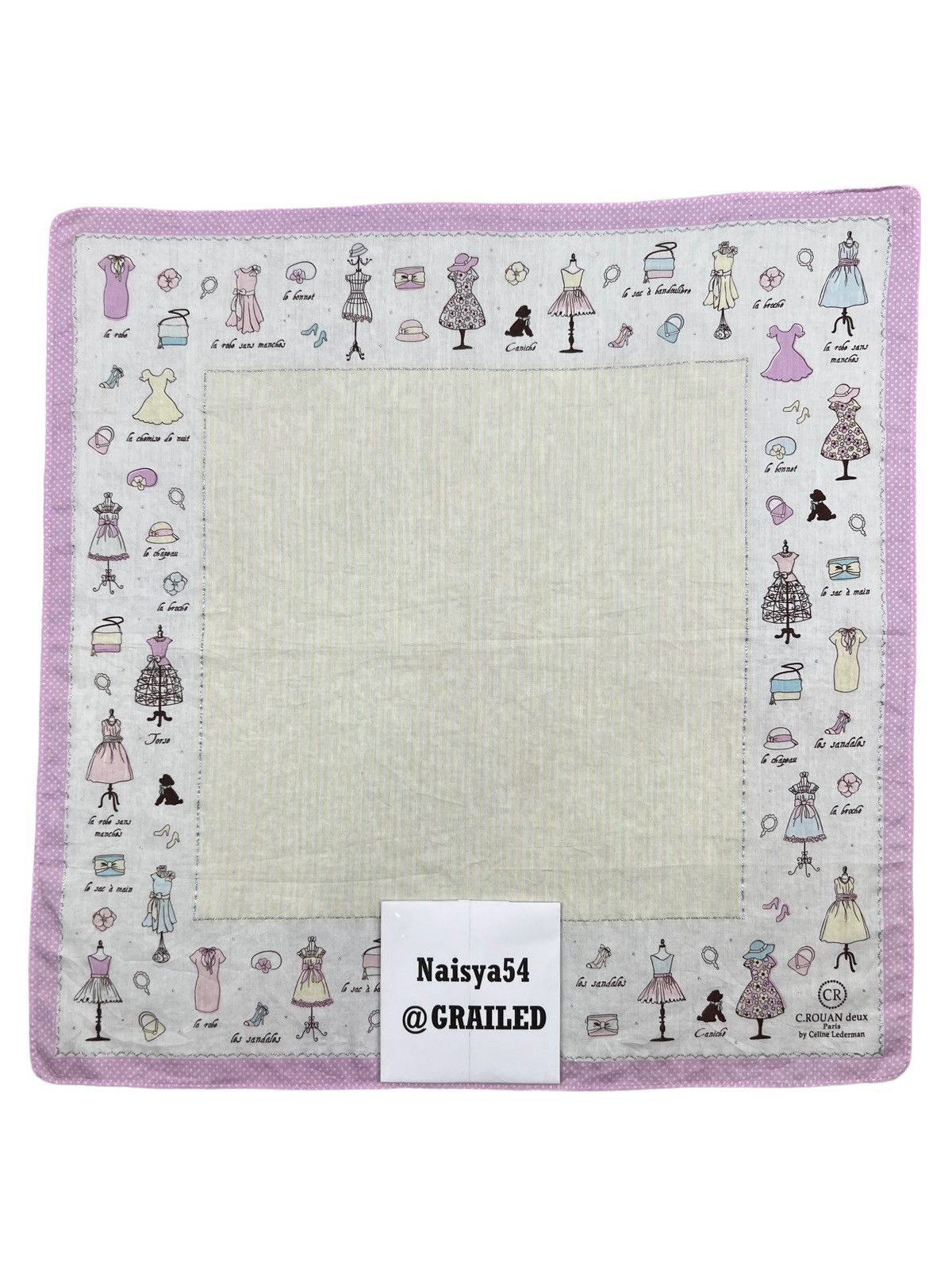 Celine C.Rouan Deus By Celine Lederman Handkerchief Neckerchief Size ONE SIZE - 6 Thumbnail