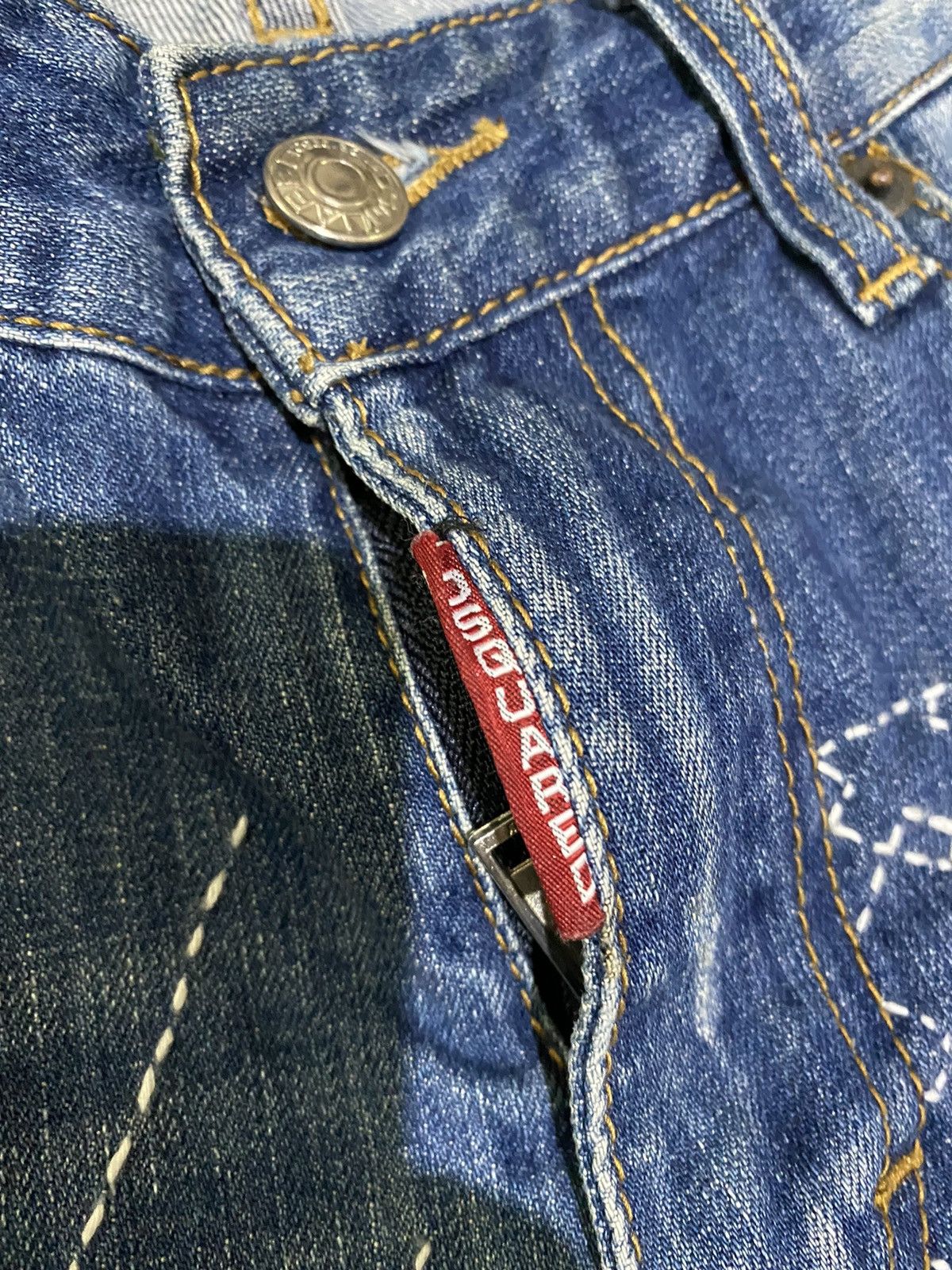 Other Dsquared Sashiko Custom Made Reworked Jeans Size US 31 - 17 Thumbnail