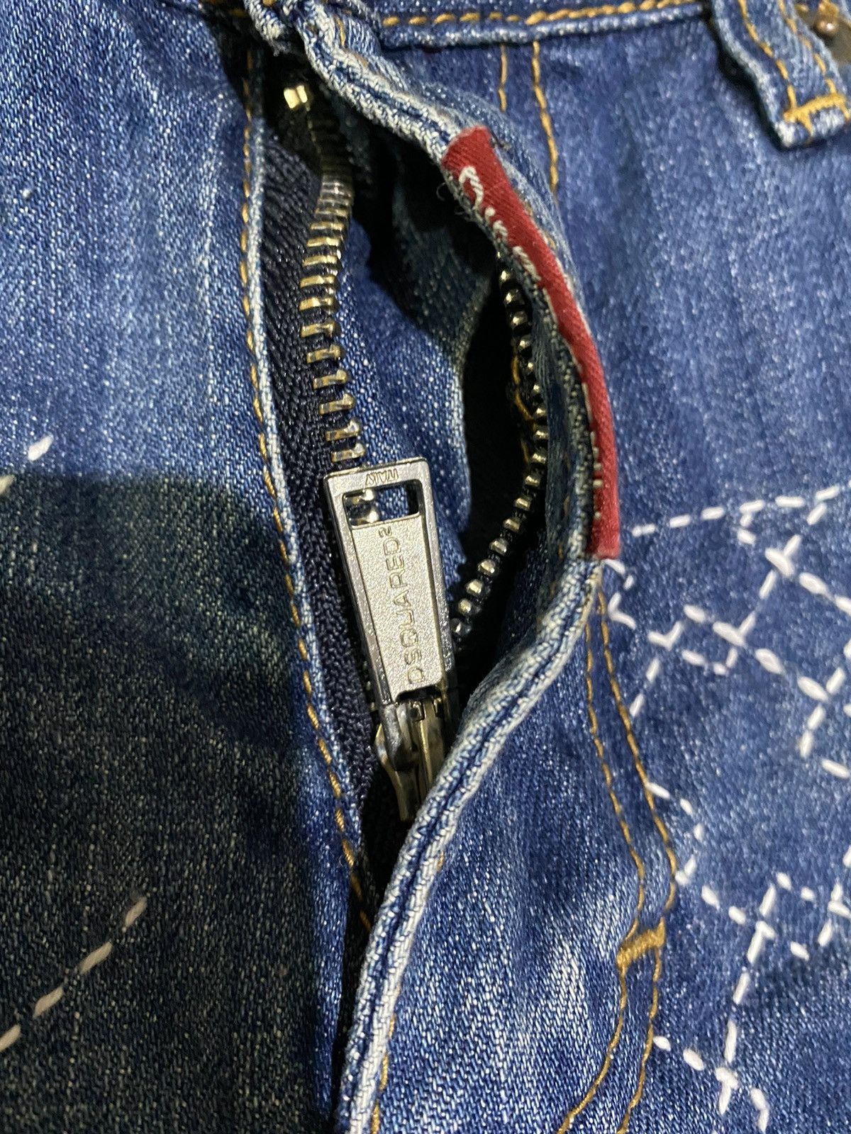 Other Dsquared Sashiko Custom Made Reworked Jeans Size US 31 - 14 Thumbnail
