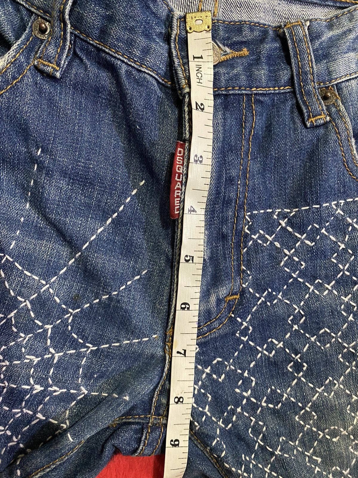 Other Dsquared Sashiko Custom Made Reworked Jeans Size US 31 - 11 Thumbnail