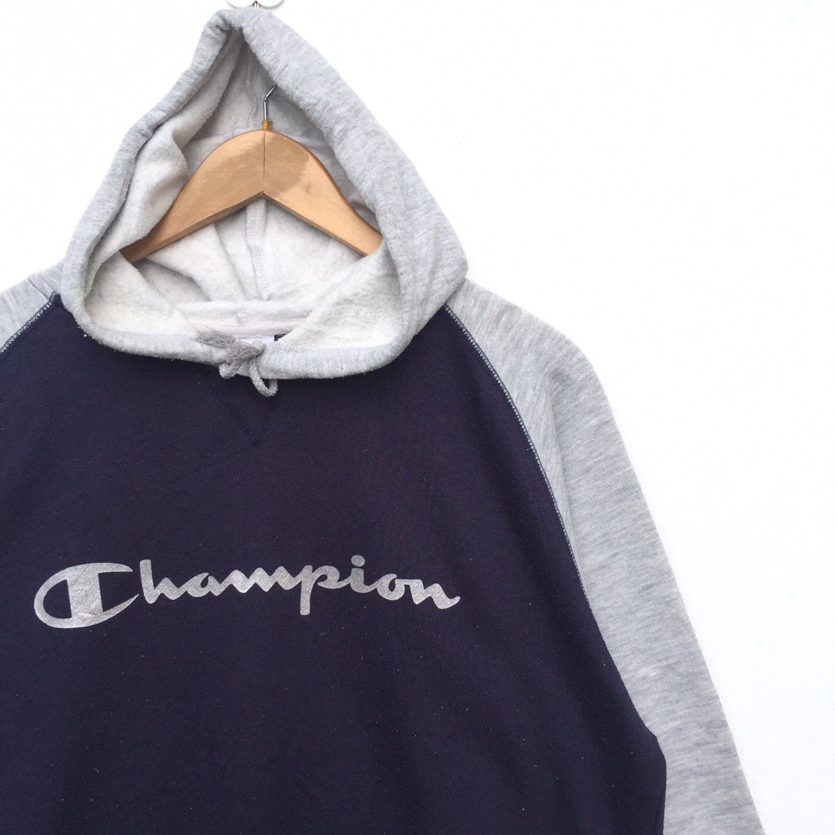 Champion Vintage 90s Champion Big Logo Spell Out Hoodie | Streetwear Size US L / EU 52-54 / 3 - 2 Thumbnail