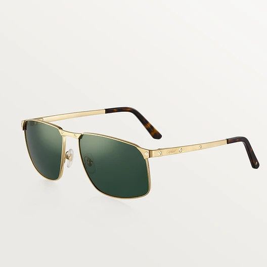 Cartier CARTIER SUNGLASSES BUFFS WOOD GOLD SILVER ESW00575 | Grailed