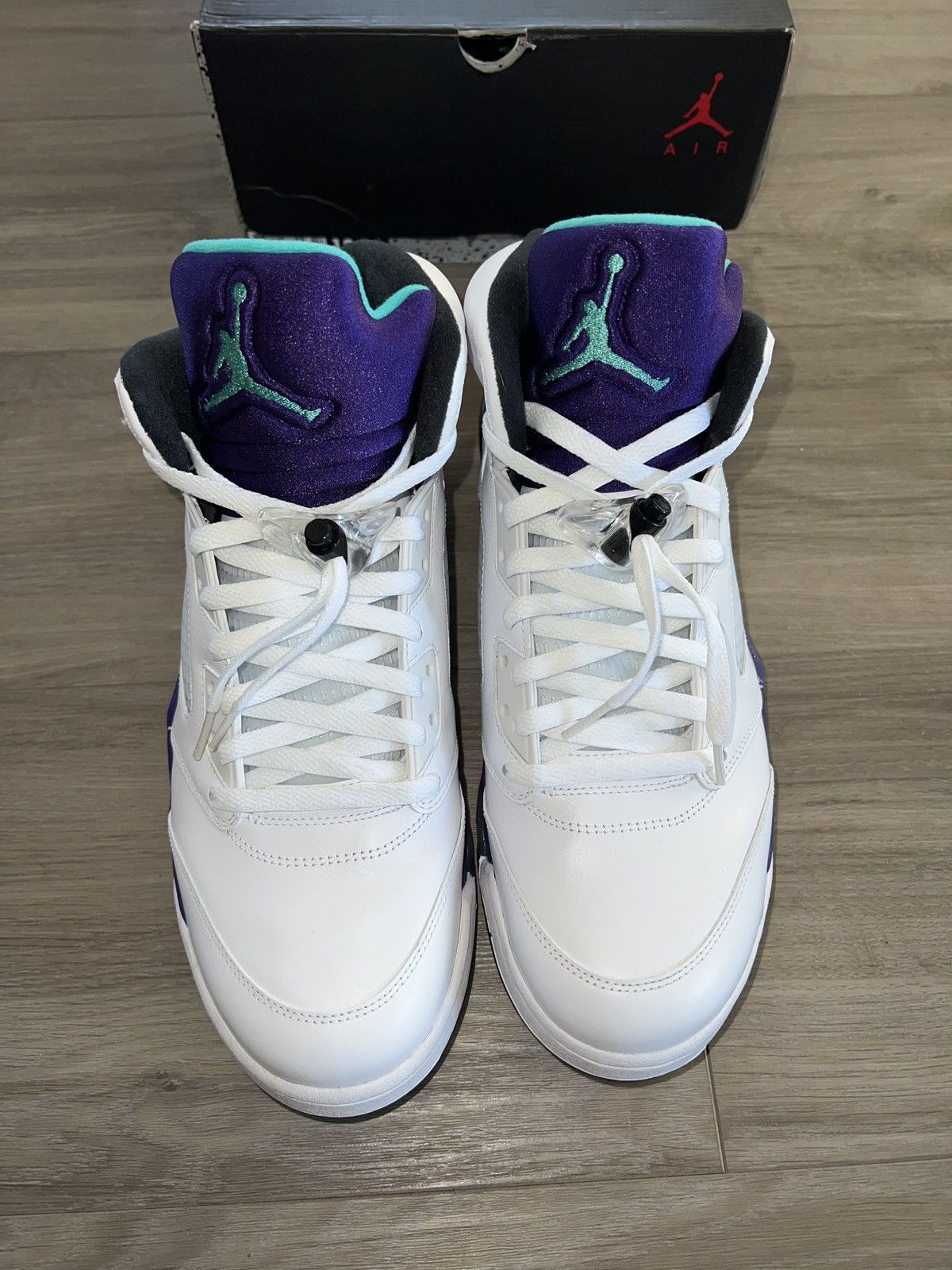 Jordan Brand Grape Air Jordan 5 Retro (2013) VNDS Sz 12 White Purple Size US 12 / EU 45 - 3 Thumbnail