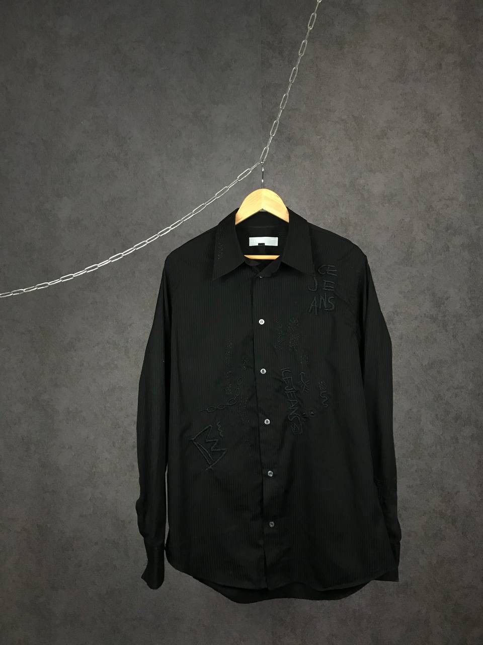 Iceberg Iceberg vintage luxury overprinted black shirt Size US L / EU 52-54 / 3 - 1 Thumbnail