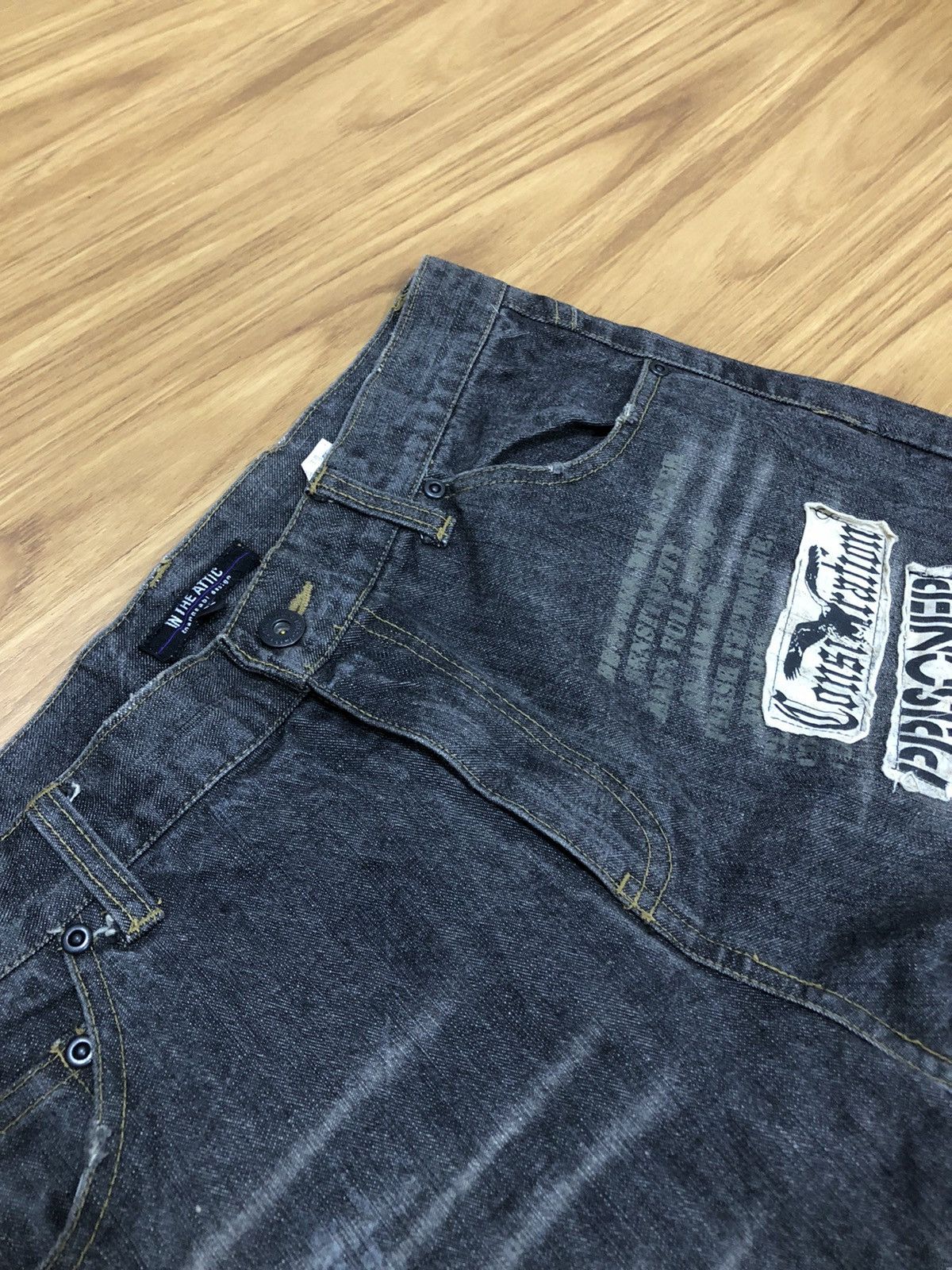 In The Attic 1990 - In The Attic Japanese Distressed Patches Denim Pant Size US 32 / EU 48 - 6 Thumbnail
