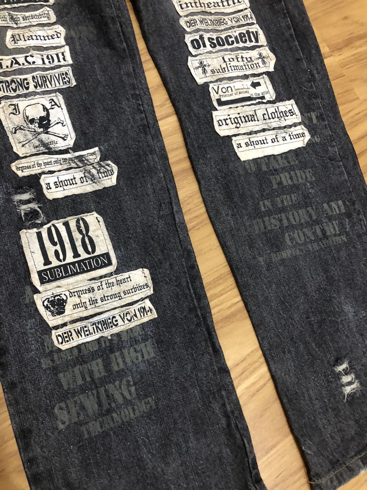 In The Attic 1990 - In The Attic Japanese Distressed Patches Denim Pant Size US 32 / EU 48 - 11 Thumbnail