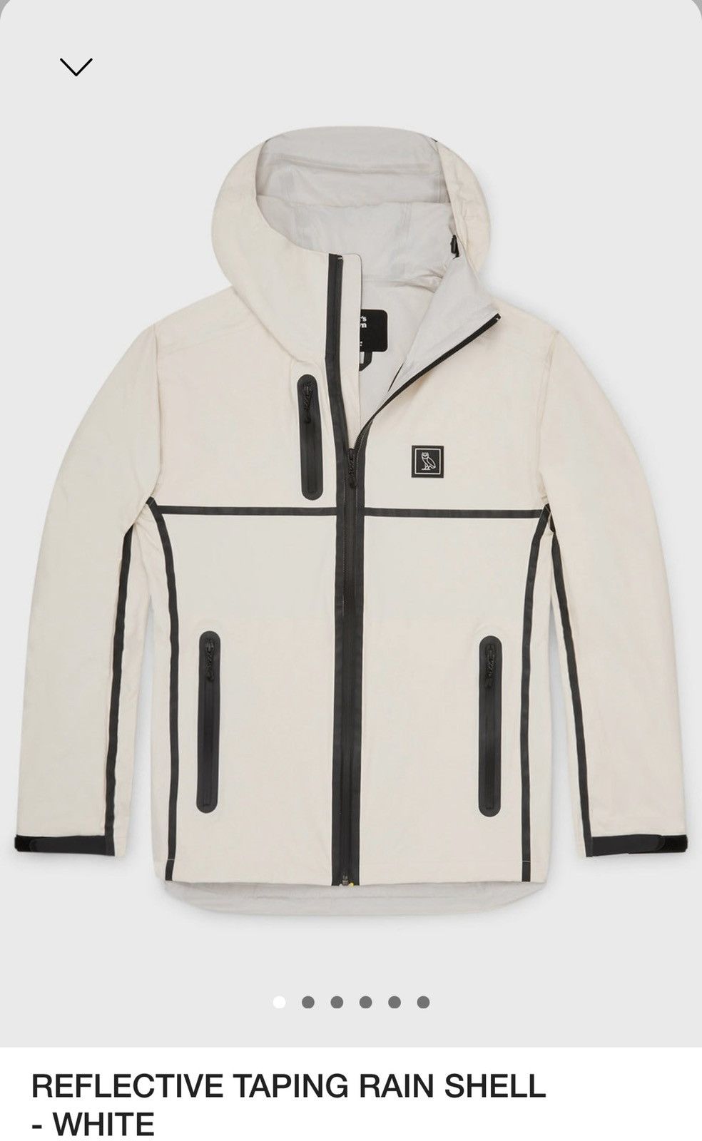 Octobers Very On OVO popular reflective piping white jacket