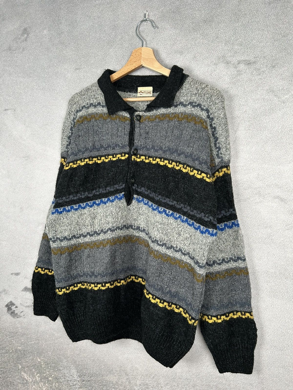 Other Vintage Avant Garde Knit Striped Made in Italy Sweater Size US L / EU 52-54 / 3 - 2 Thumbnail
